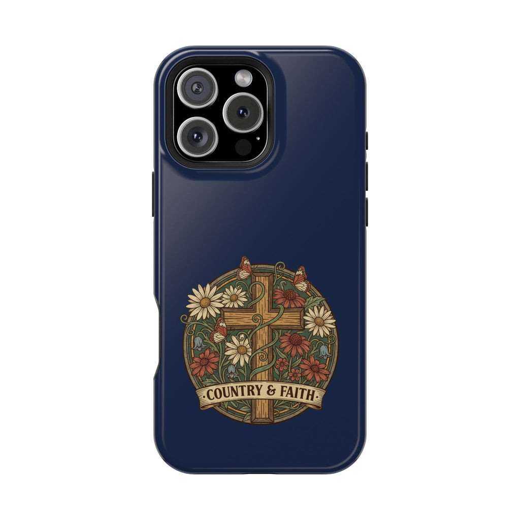 RESTERATION Phone Case — Country & Faith Cross Magnetic Impact-Resistant Cover #6