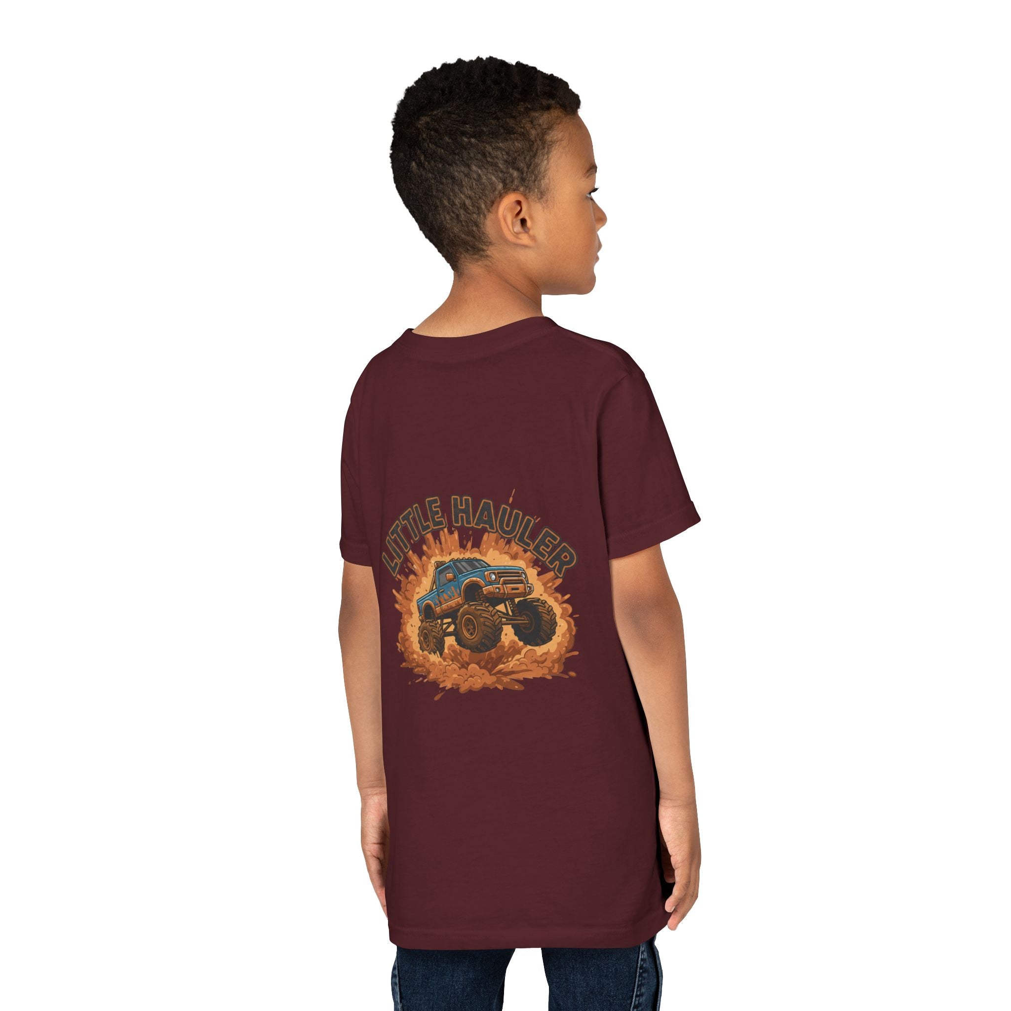 Little Hauler — Monster Truck Youth T-Shirt - RESTERATION