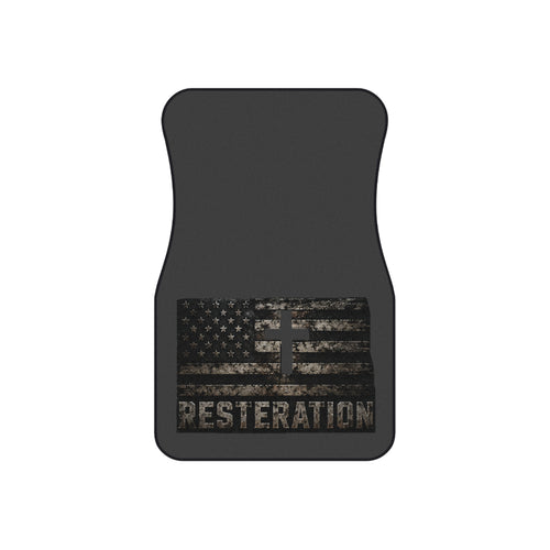 Distressed American Flag Car Mat Set — 4-Pack 2 - RESTERATION