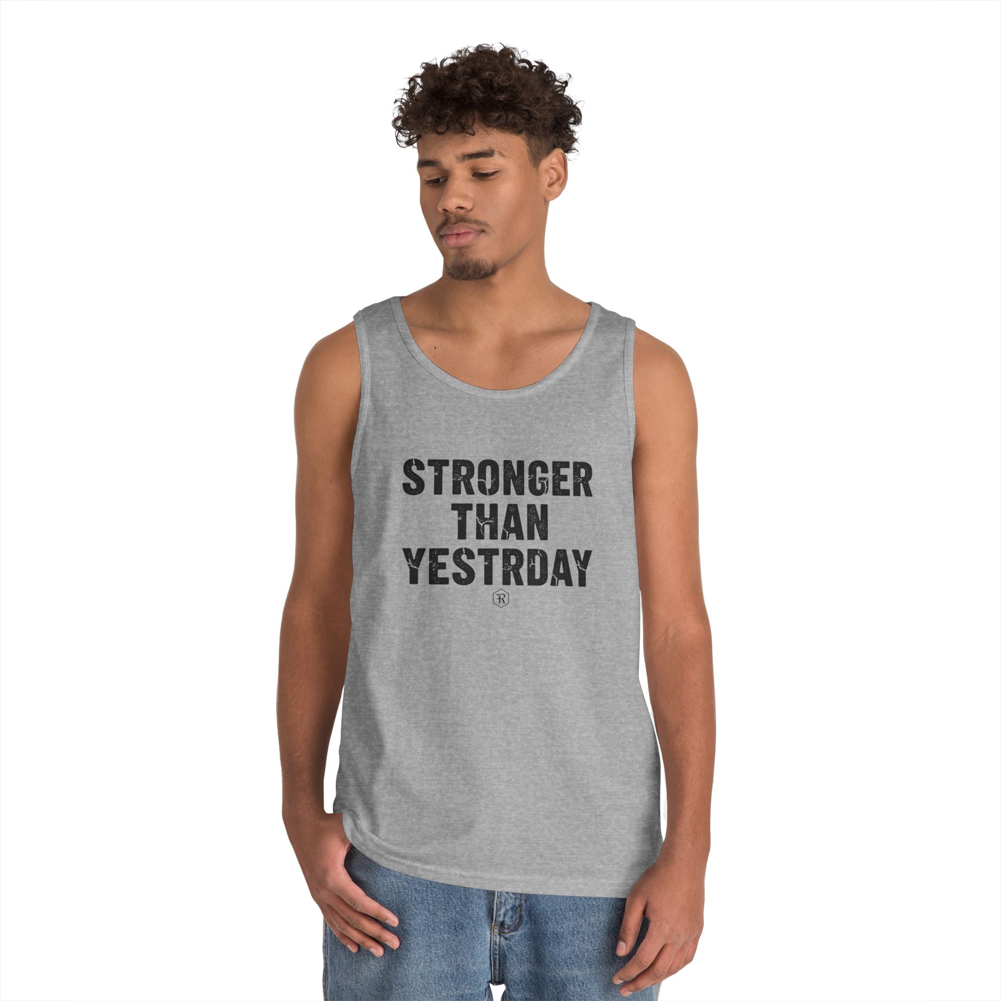 Stronger Than Yesterday — Motivational Tank Top - RESTERATION