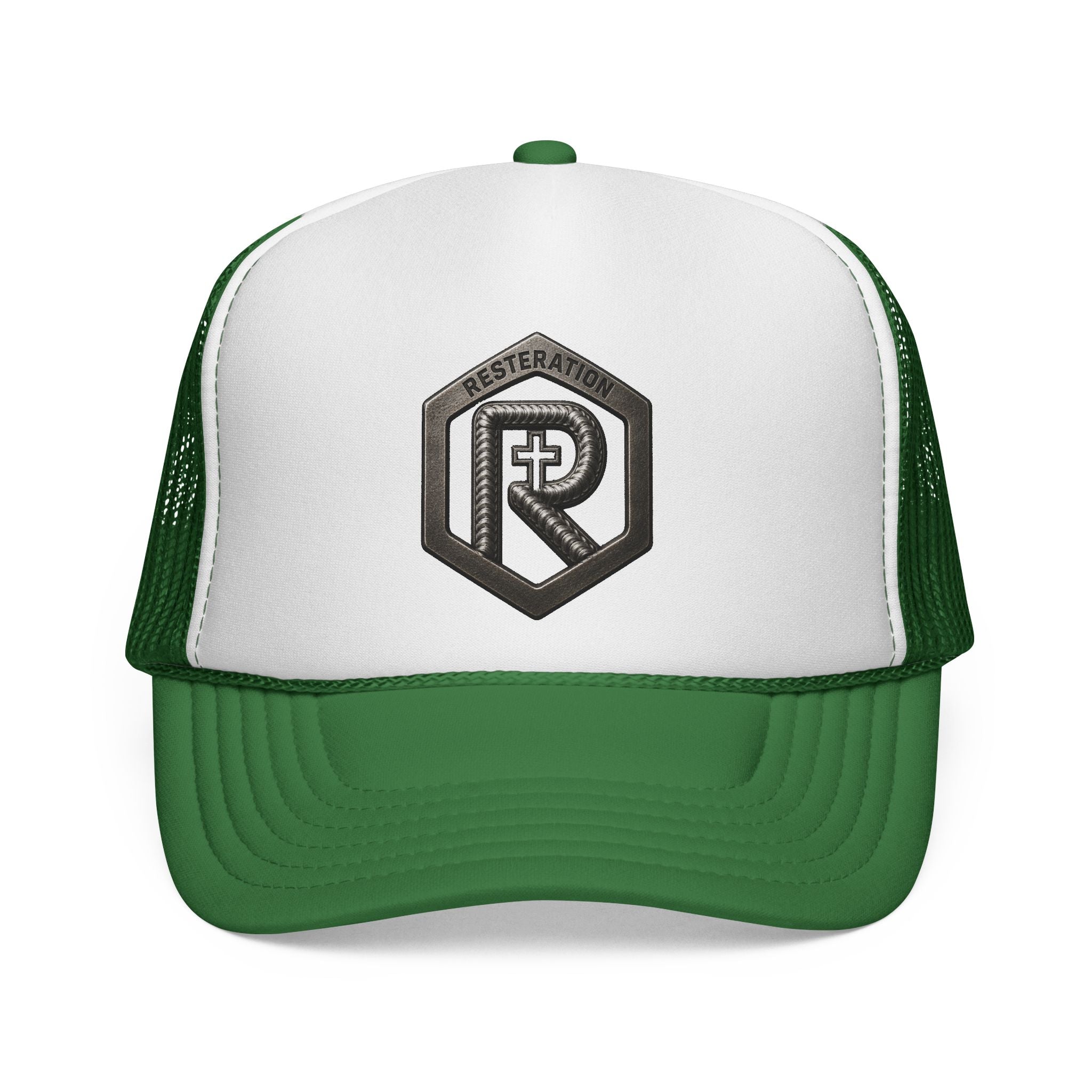 RESTERATION Trucker Cap — Embroidered Shield Logo