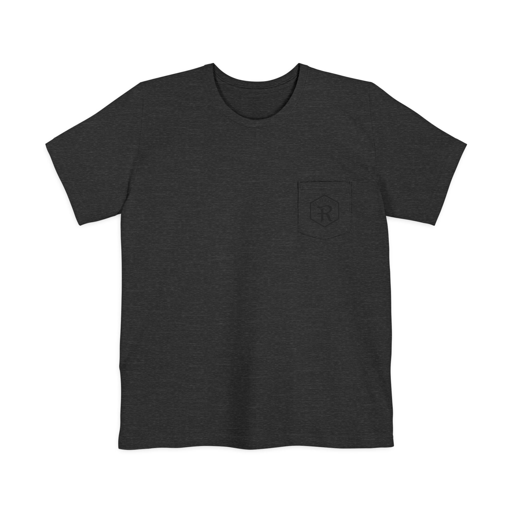 Christian Cross Pocket T-Shirt — Three Crosses Scenic Back Print