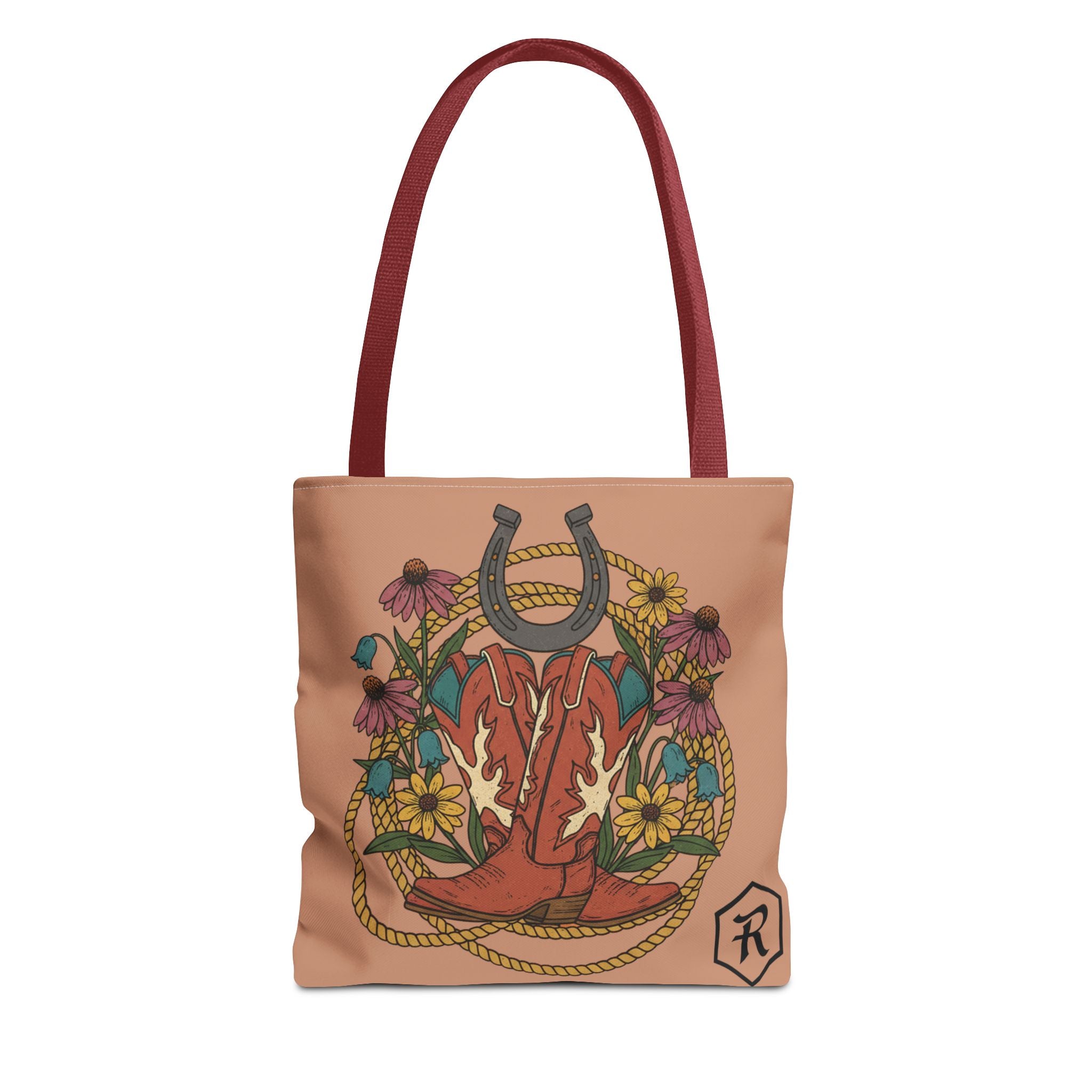 RESTERATION 'Chosen' Faith Tote Bag — Western Floral & Horseshoe | 3 Sizes