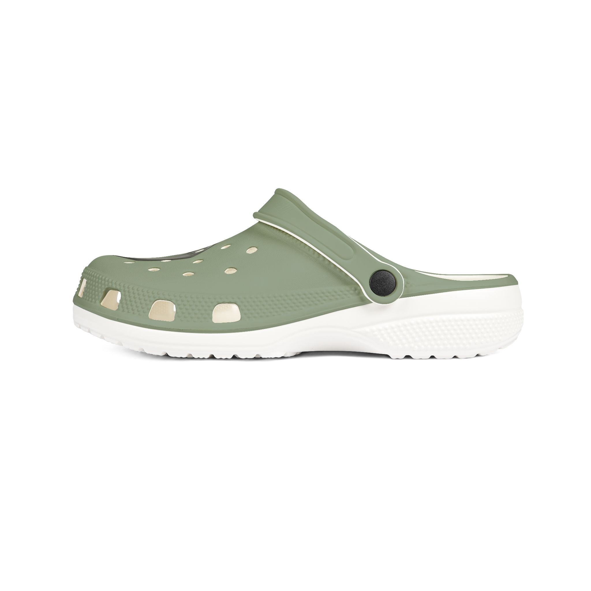 Olive Green RESTERATION Anchor EVA Clogs — Lightweight Slip-On Foam Shoes