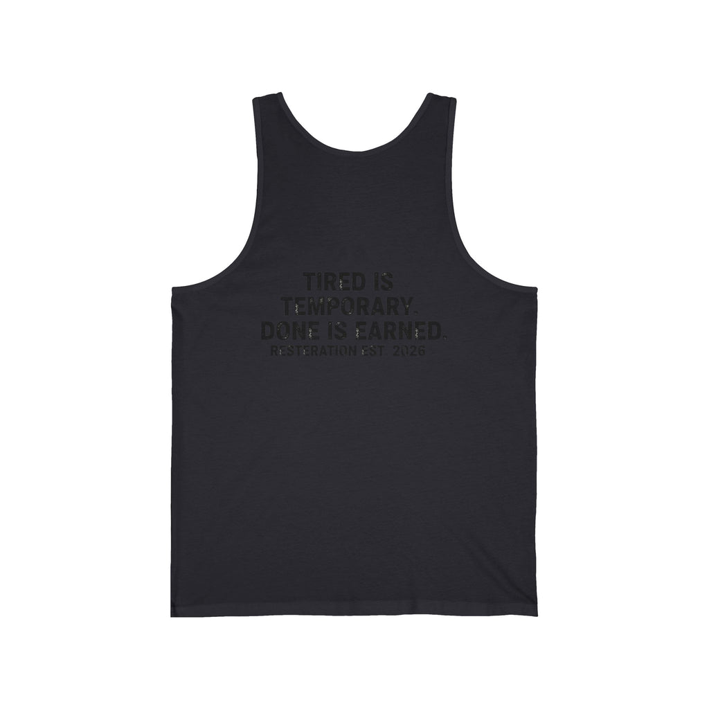 Tired Is Temporary — Motivational Fitness Tank - RESTERATION