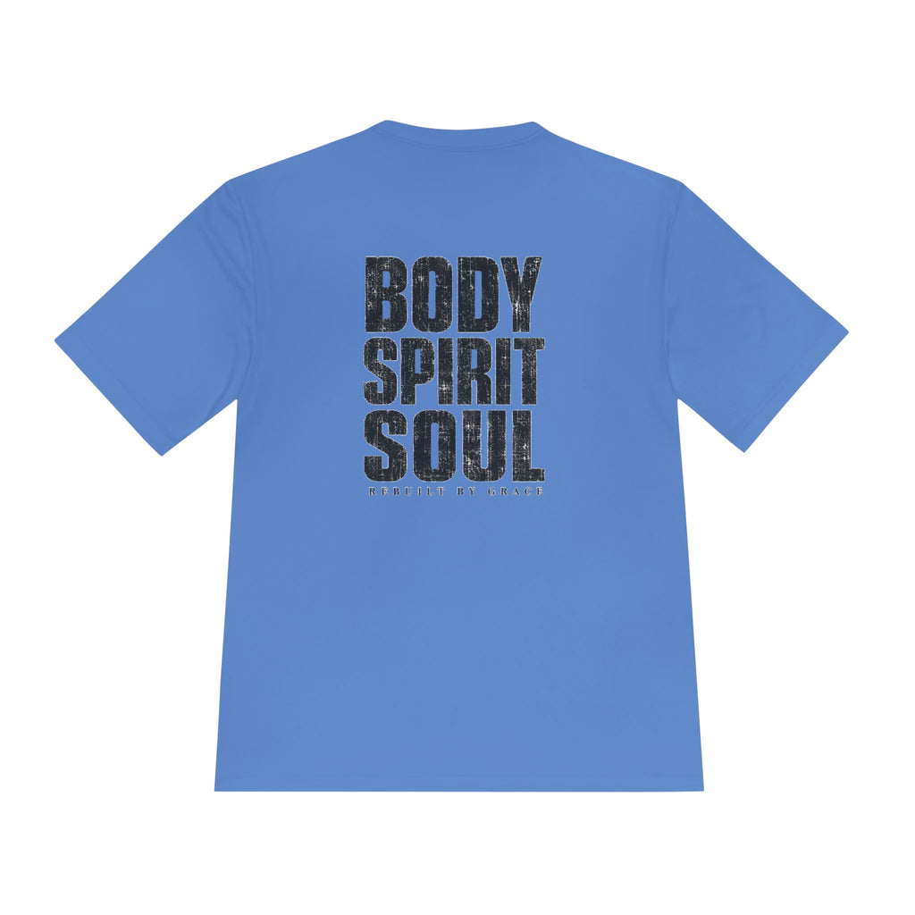 Body Spirit Soul Moisture-Wicking Tee — Athletic Faith-Inspired Shirt - RESTERATION