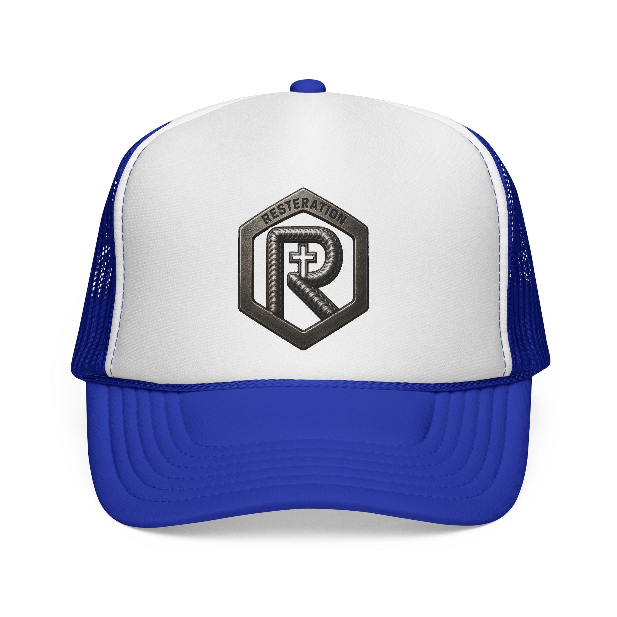 RESTERATION Trucker Cap — Embroidered Shield Logo