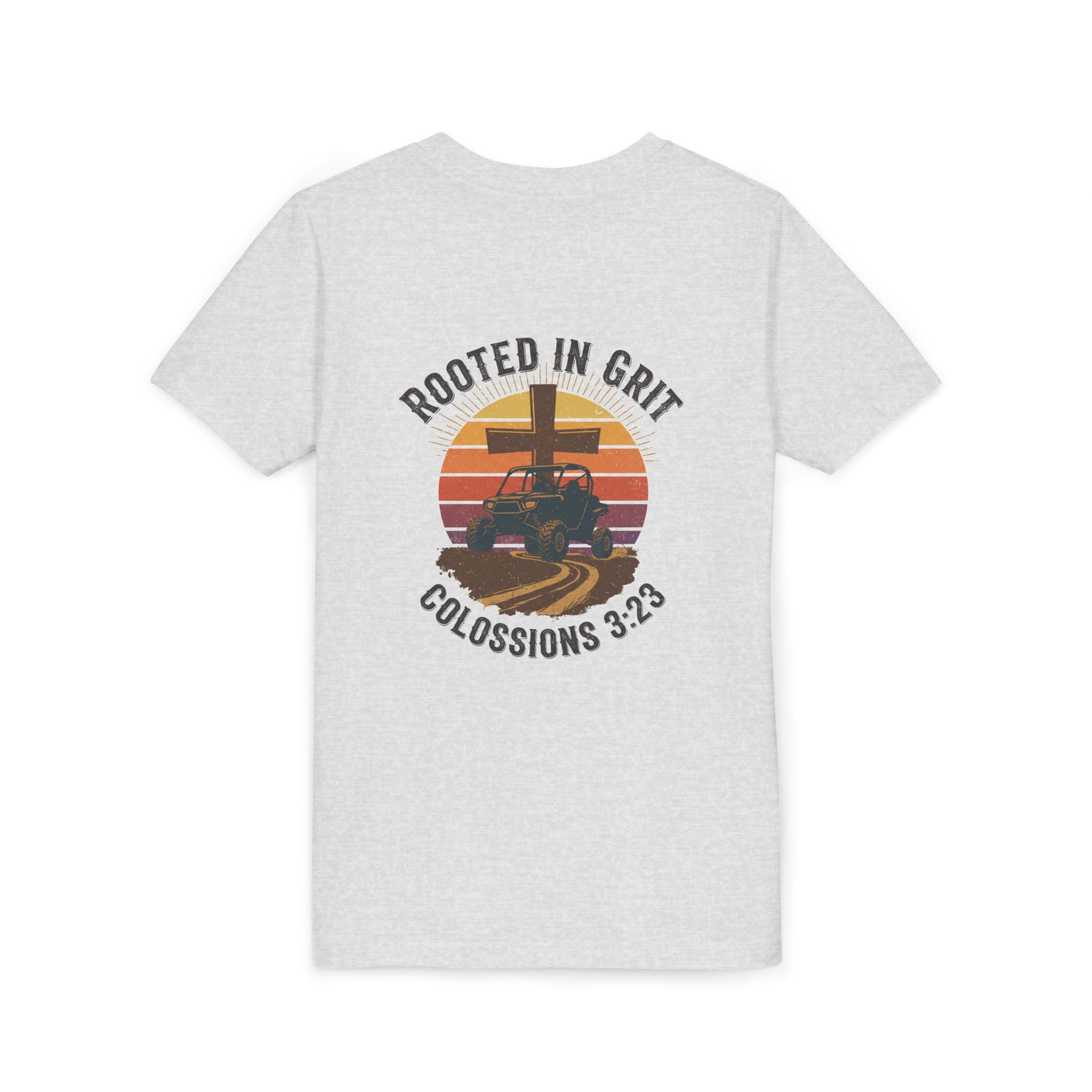 Rooted in Grit — Christian Youth T-Shirt (Colossians 3:23) - RESTERATION