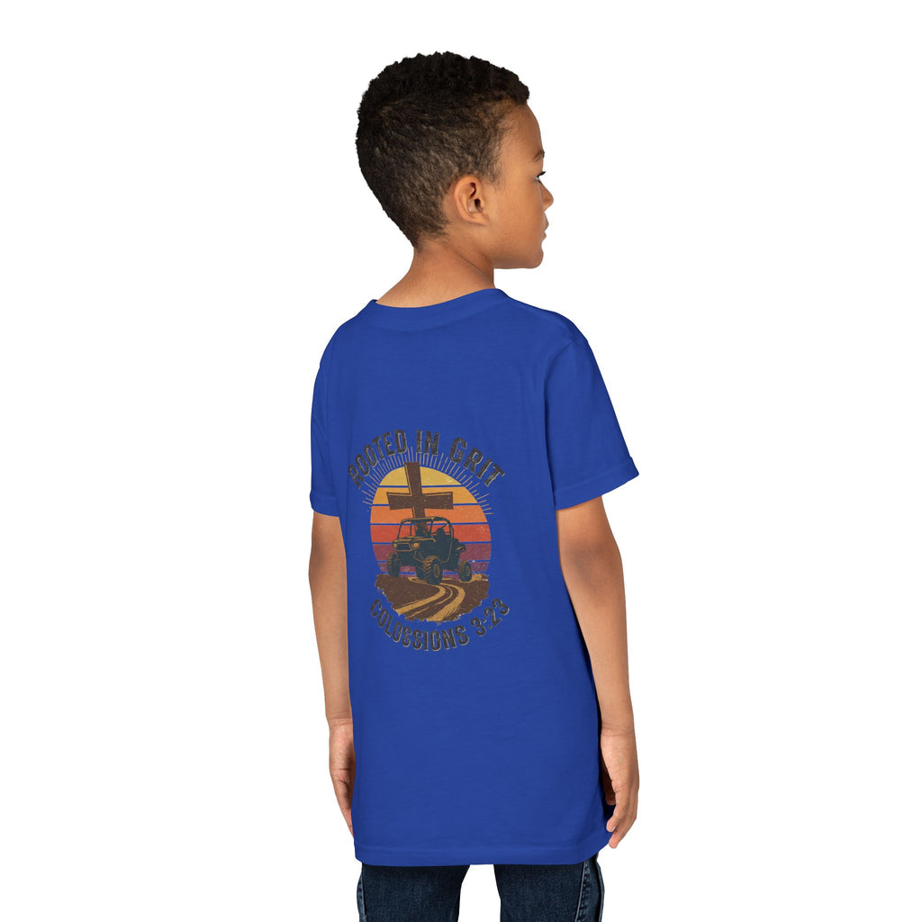 Rooted in Grit — Christian Youth T-Shirt (Colossians 3:23) - RESTERATION