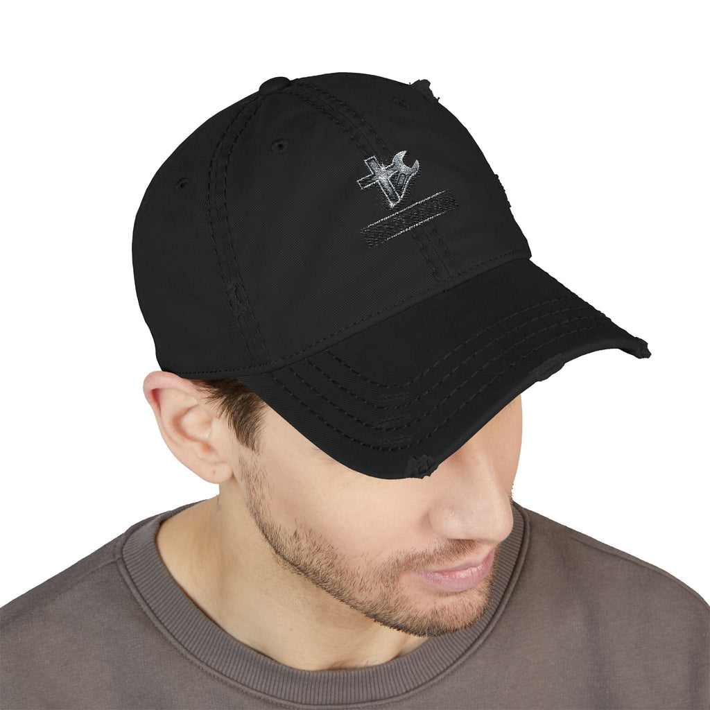 RESTERATION Distressed Dad Hat — Built for the Long Day - RESTERATION