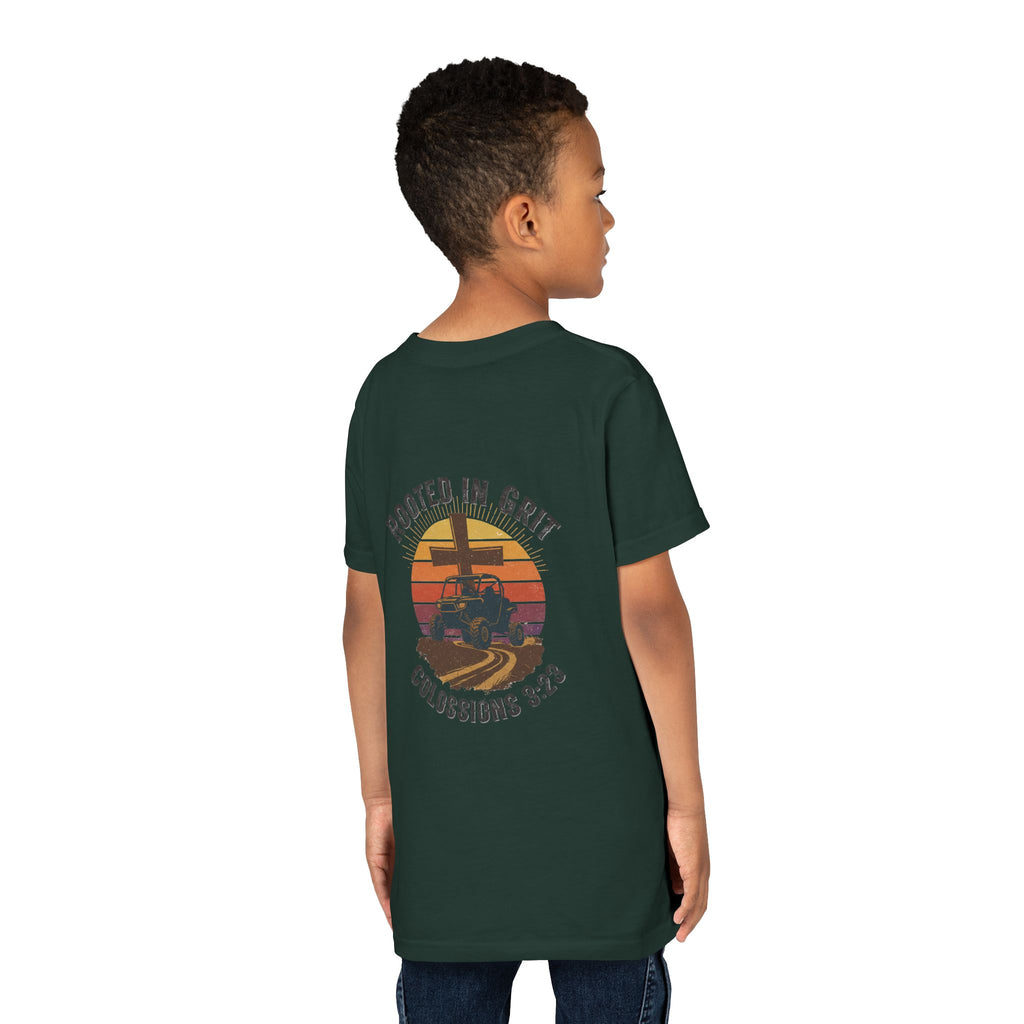 Rooted in Grit — Christian Youth T-Shirt (Colossians 3:23) - RESTERATION