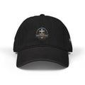 Distressed Cross Embroidered, Phil 4:13 Denim Hat — Vintage Christian Baseball Cap - RESTERATION