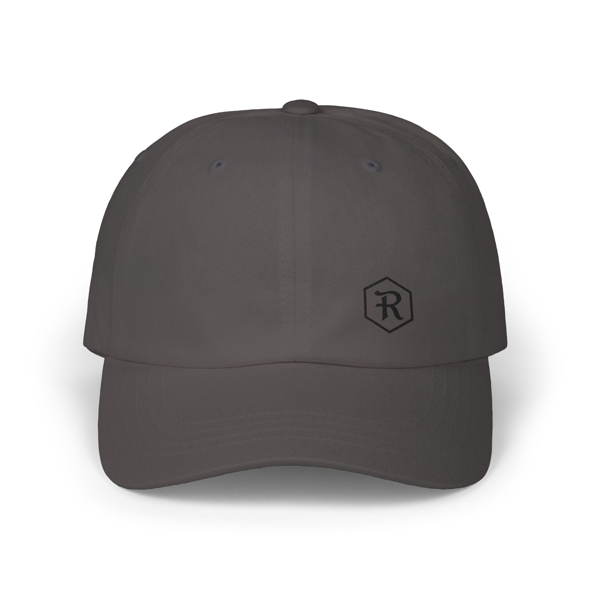 Monogram Dad Cap | Hexagon R Embroidered Hat | Faith Apparel - RESTERATION