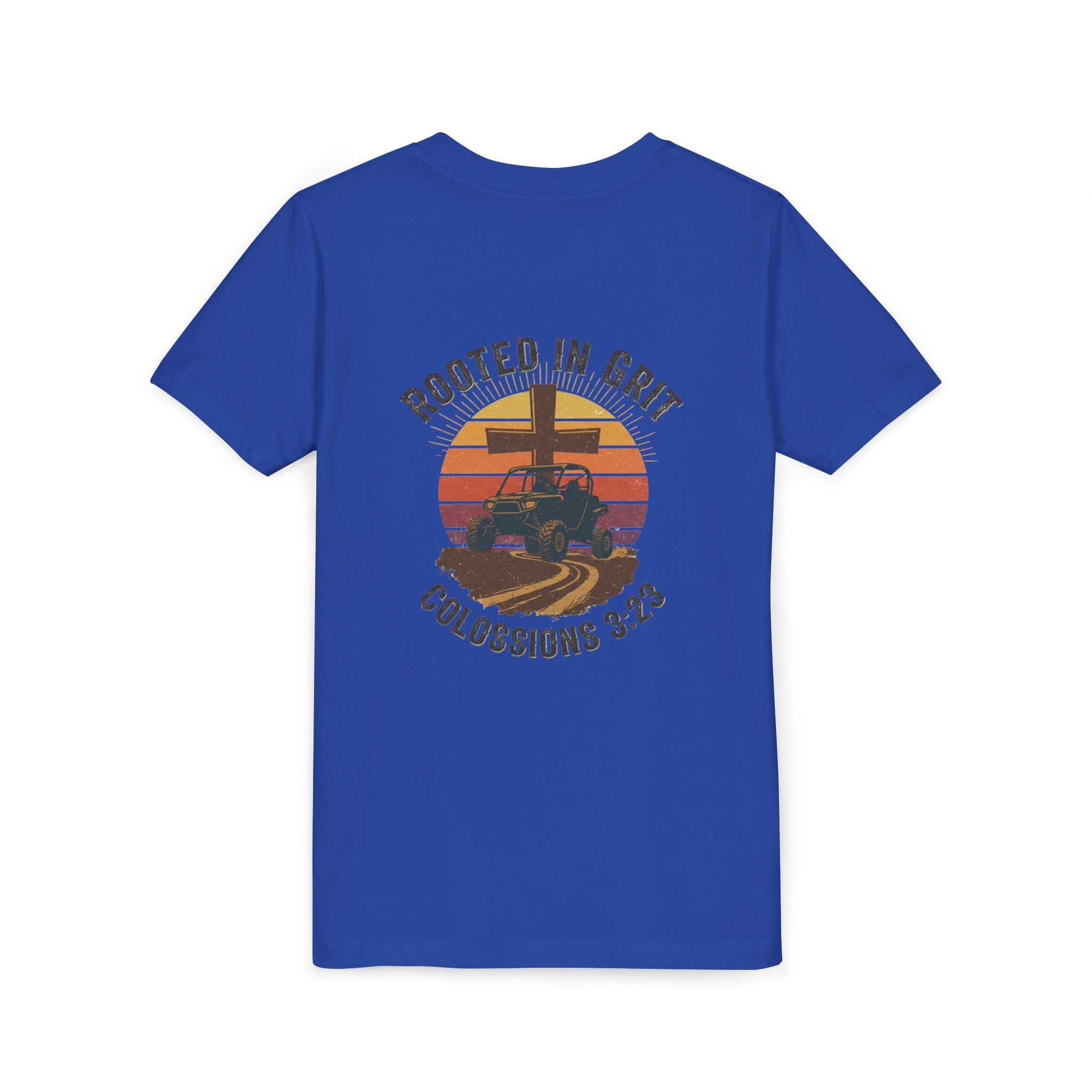 Rooted in Grit — Christian Youth T-Shirt (Colossians 3:23) - RESTERATION