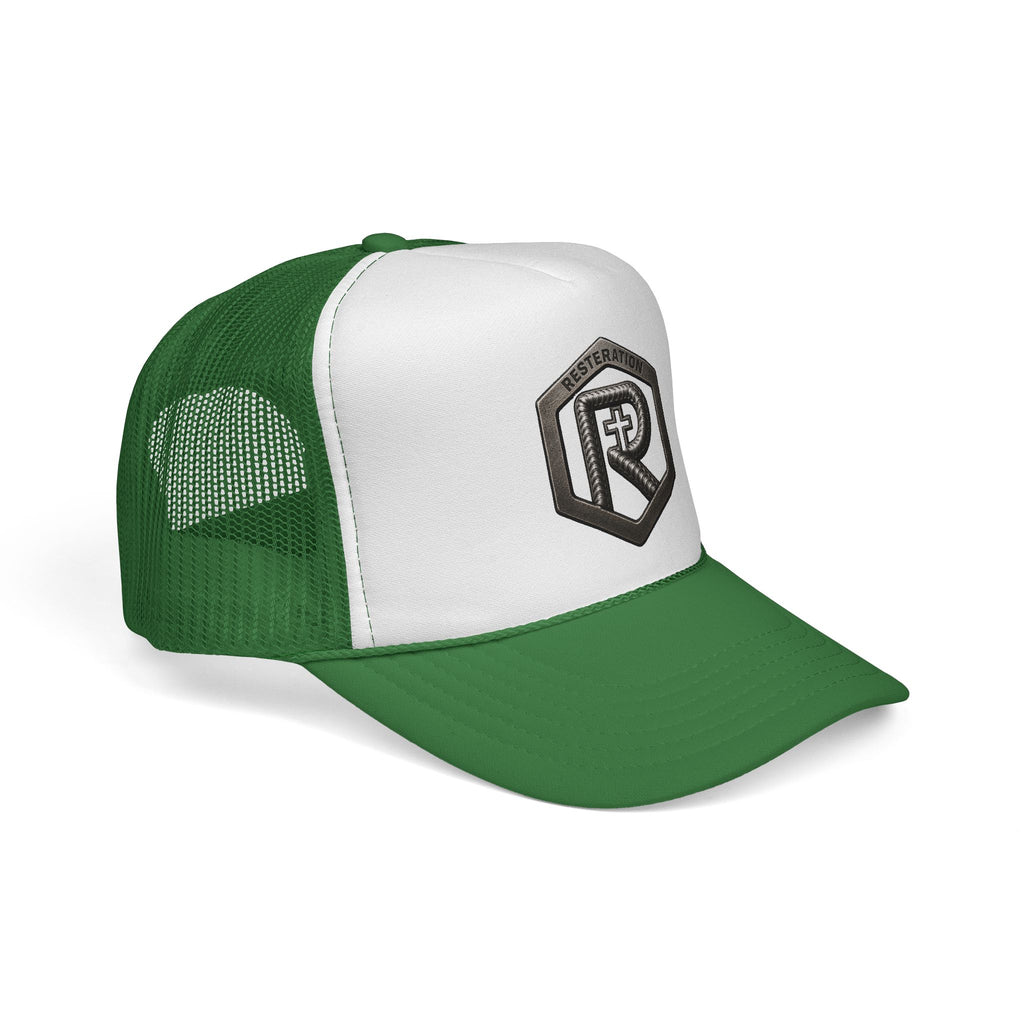 RESTERATION Trucker Cap — Embroidered Shield Logo - RESTERATION