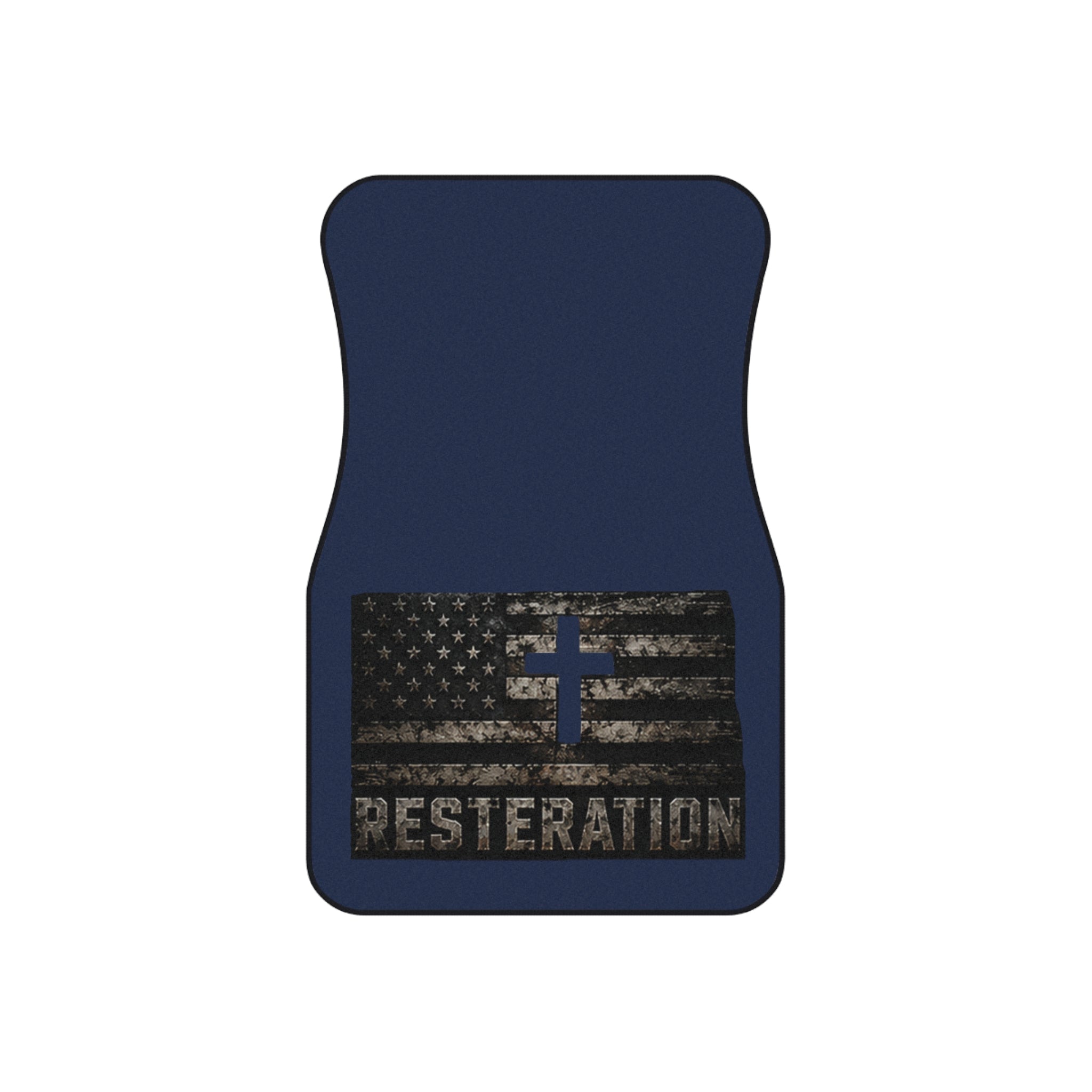 Distressed American Flag Car Mat Set — 4-Pack 4 - RESTERATION
