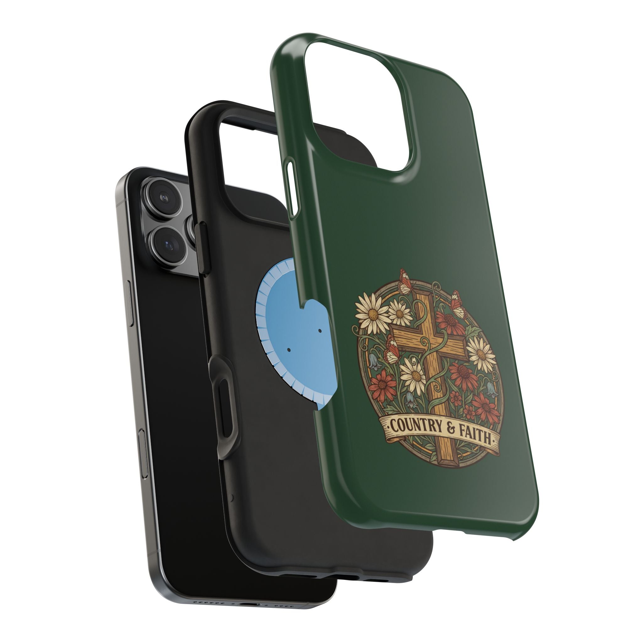 RESTERATION Phone Case — Country & Faith Cross Magnetic Impact-Resistant Cover 3 - RESTERATION