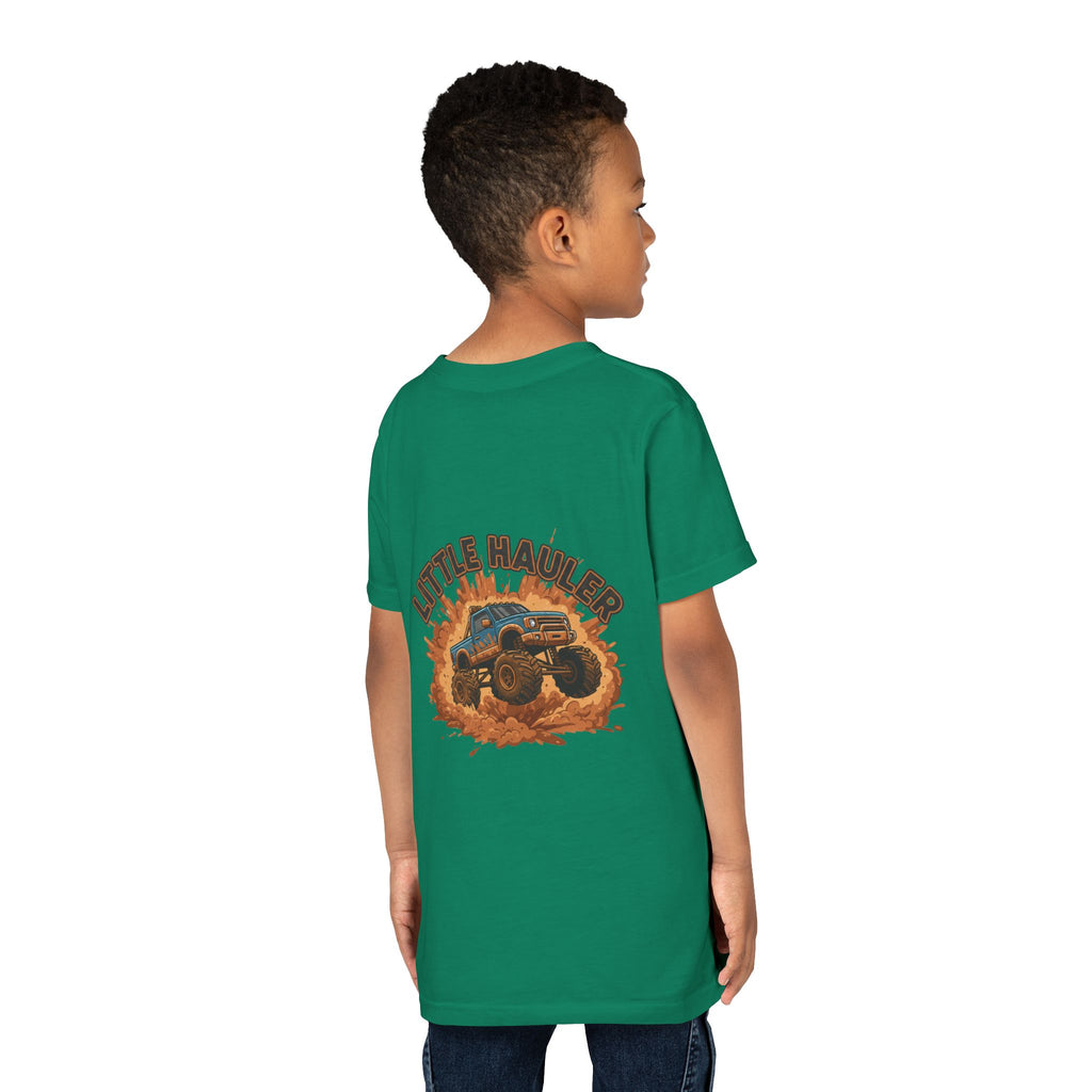 Little Hauler — Monster Truck Youth T-Shirt - RESTERATION