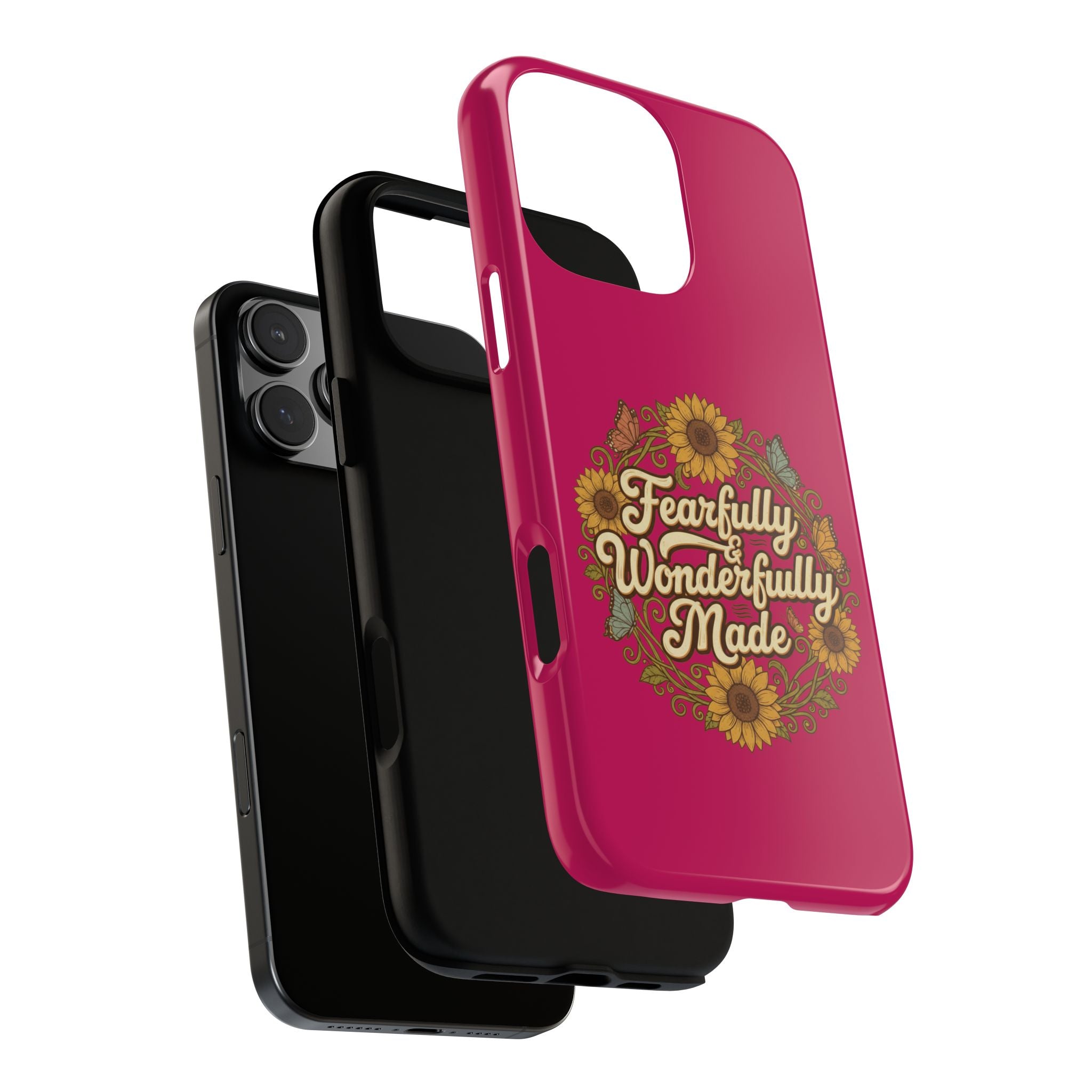 RESTERATION Phone Case — 'Fearfully & Wonderfully Made' Sunflower Floral Cover #6