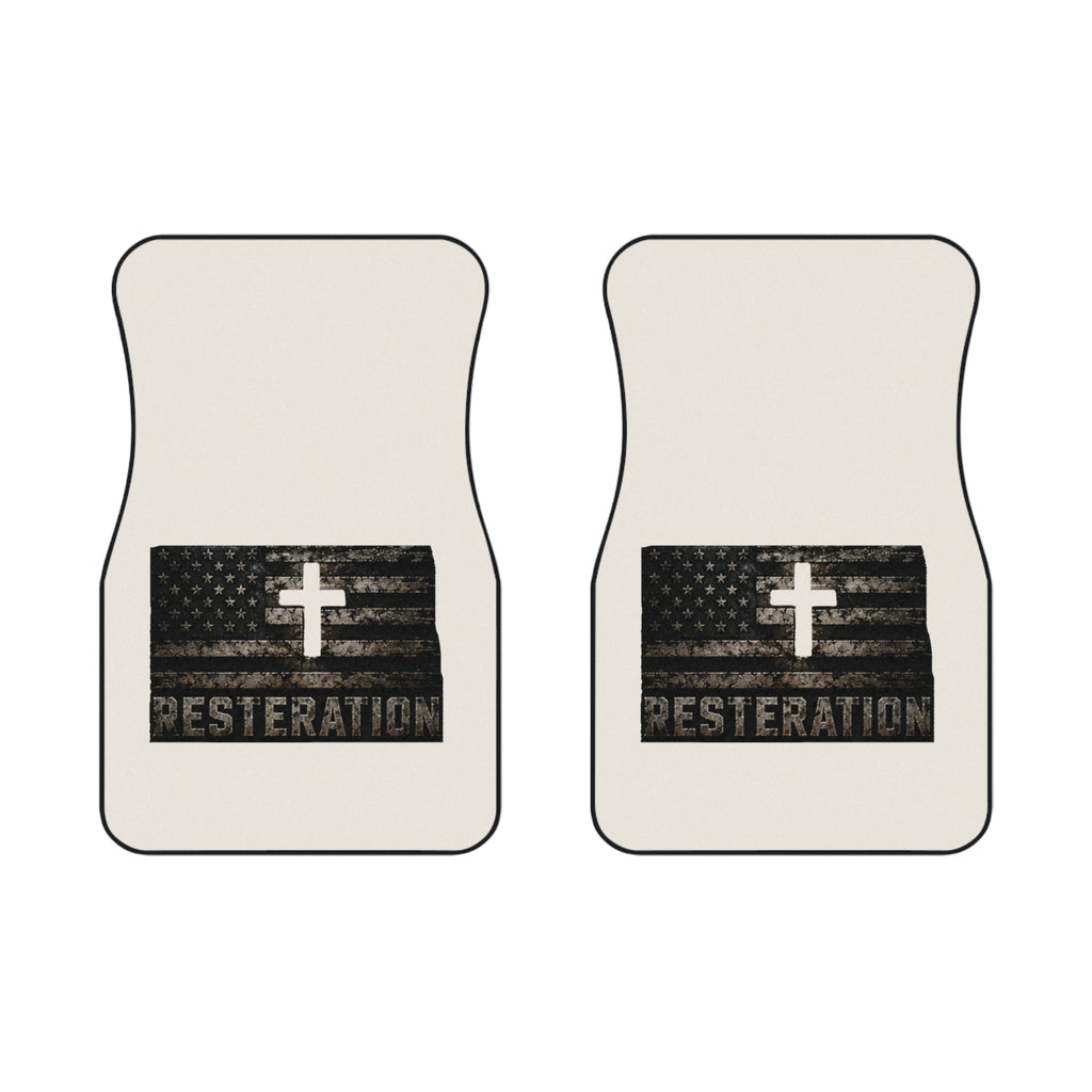 RESTERATION Flag Car Floor Mats — Front Pair 4 - RESTERATION