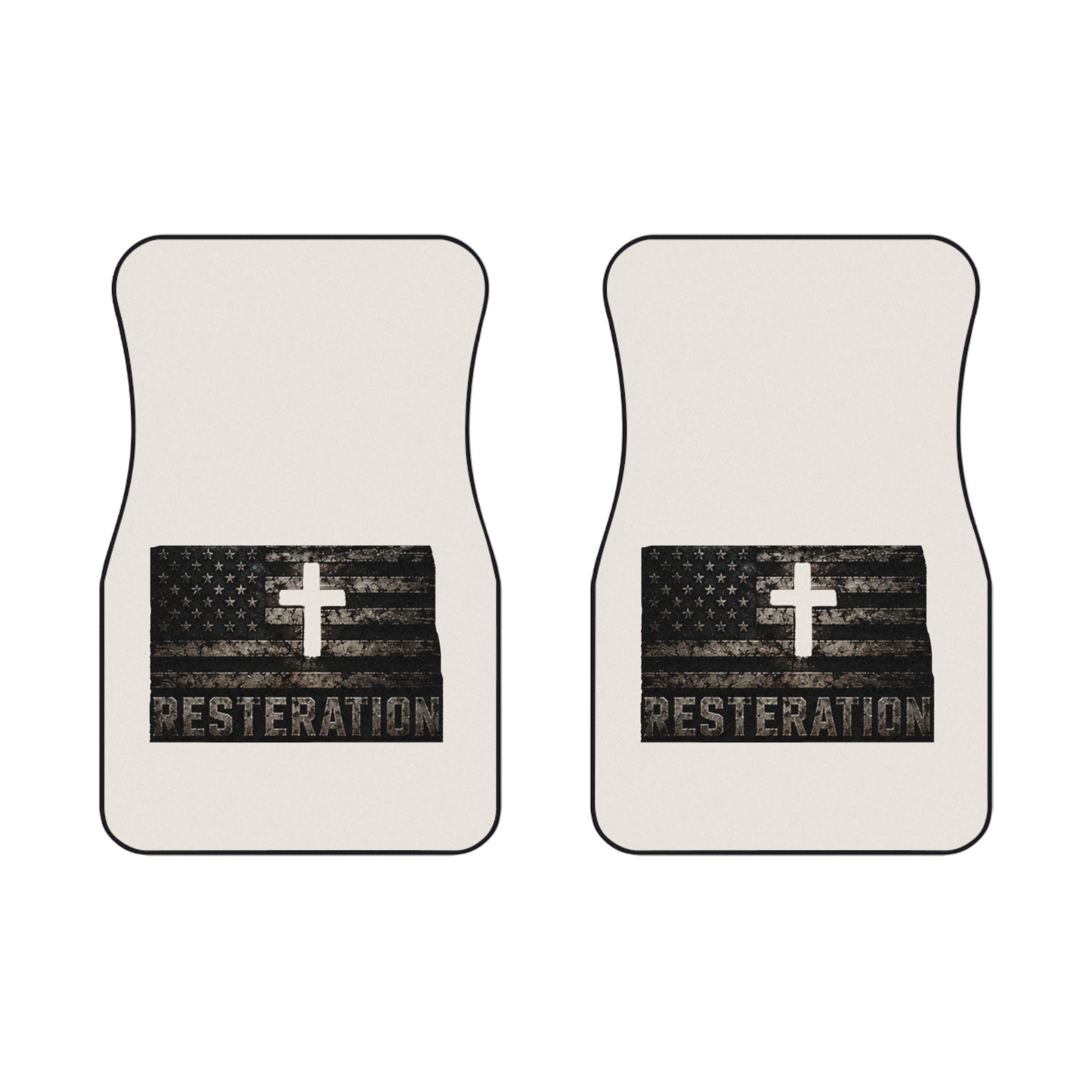 RESTERATION Flag Car Floor Mats — Front Pair 4 - RESTERATION