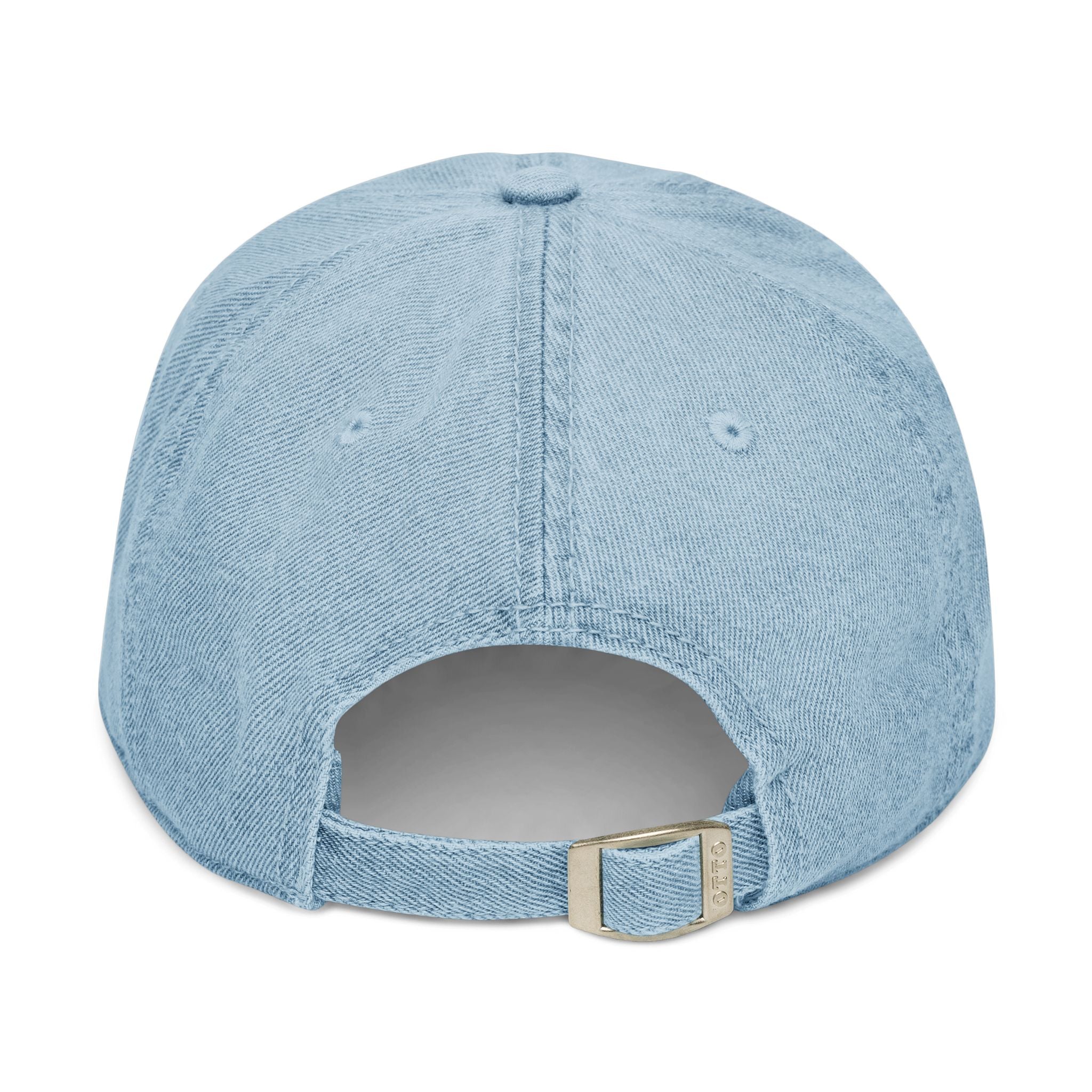 Distressed Cross Embroidered, Phil 4:13 Denim Hat — Vintage Christian Baseball Cap - RESTERATION