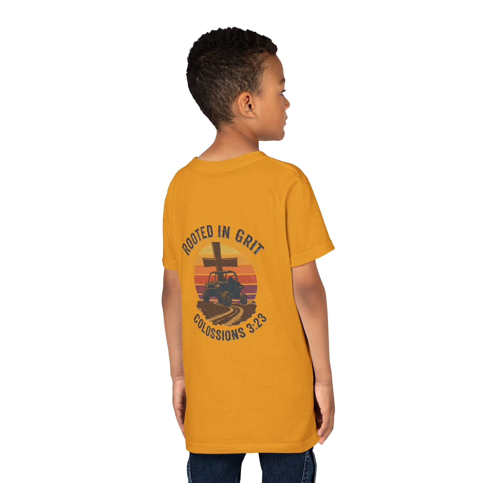 Rooted in Grit — Christian Youth T-Shirt (Colossians 3:23) - RESTERATION