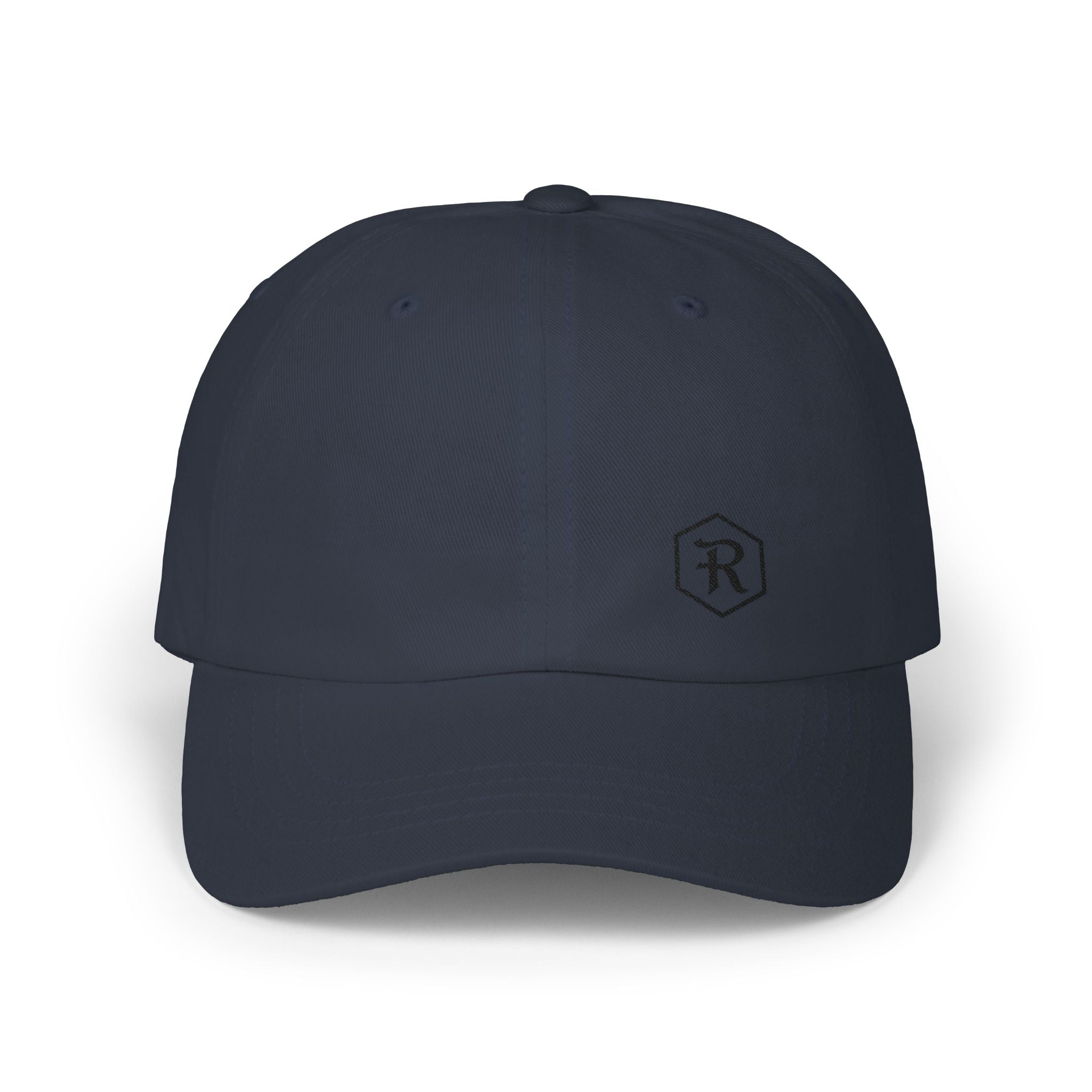 Monogram Dad Cap | Hexagon R Embroidered Hat | Faith Apparel - RESTERATION