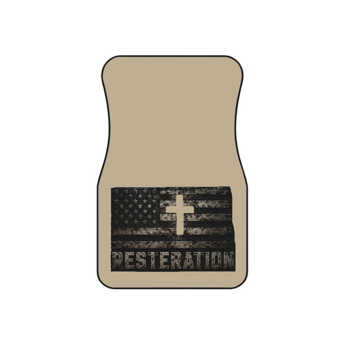 Distressed American Flag Car Mat Set — 4-Pack 5 - RESTERATION