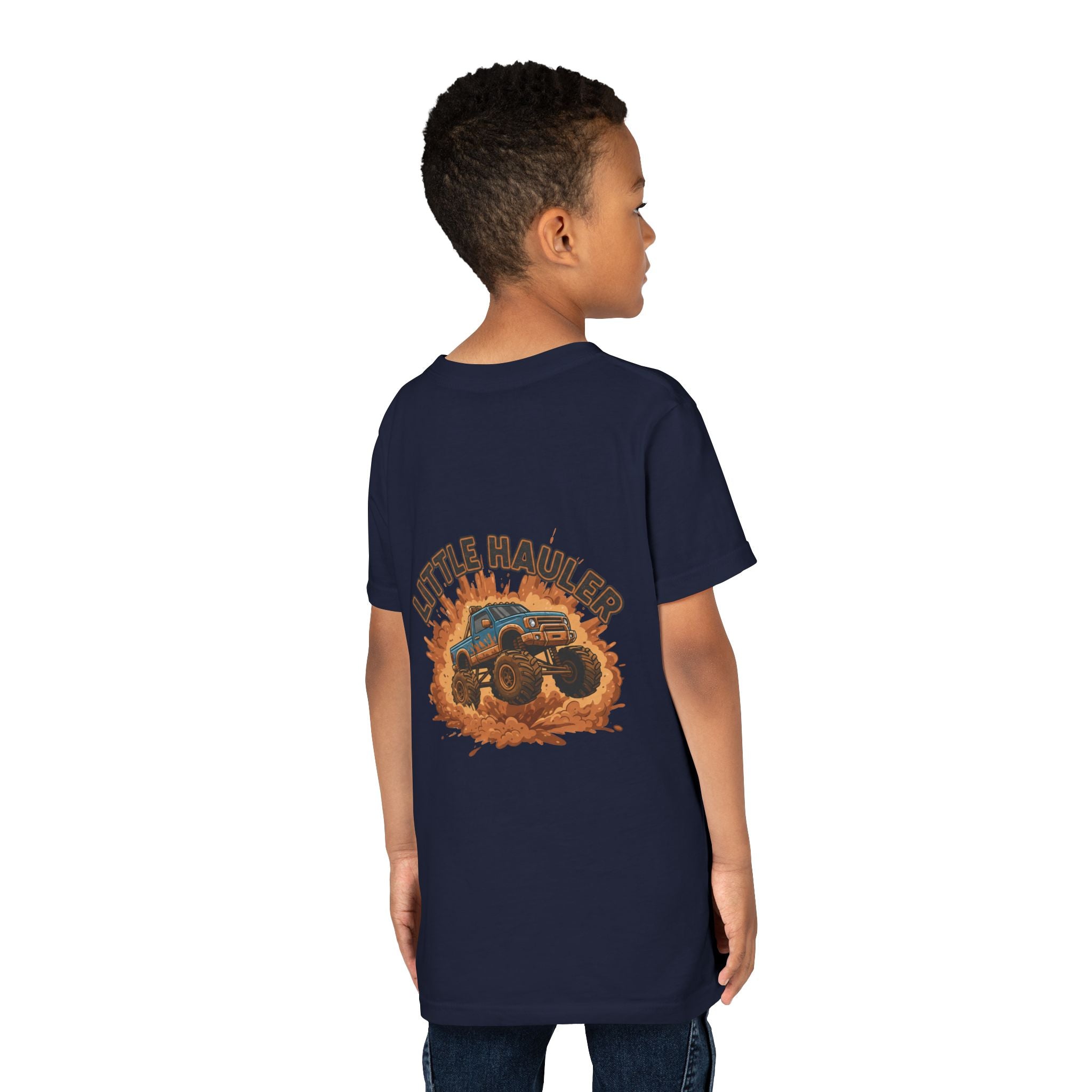 Little Hauler — Monster Truck Youth T-Shirt - RESTERATION