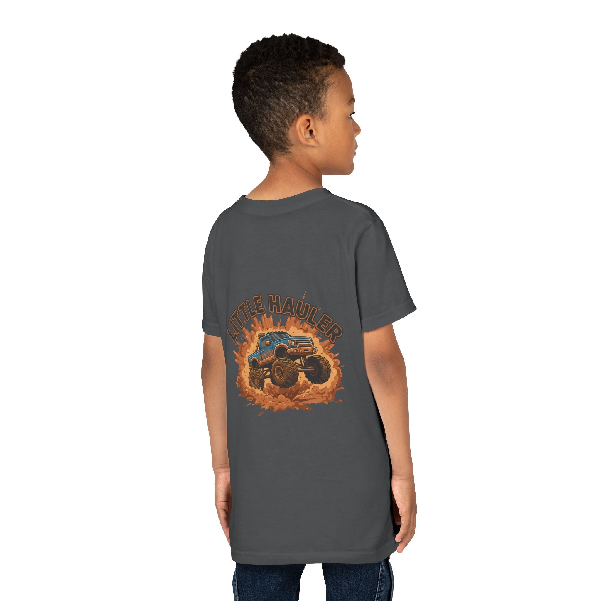 Little Hauler — Monster Truck Youth T-Shirt - RESTERATION