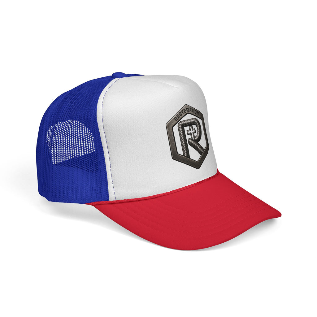 RESTERATION Trucker Cap — Embroidered Shield Logo - RESTERATION