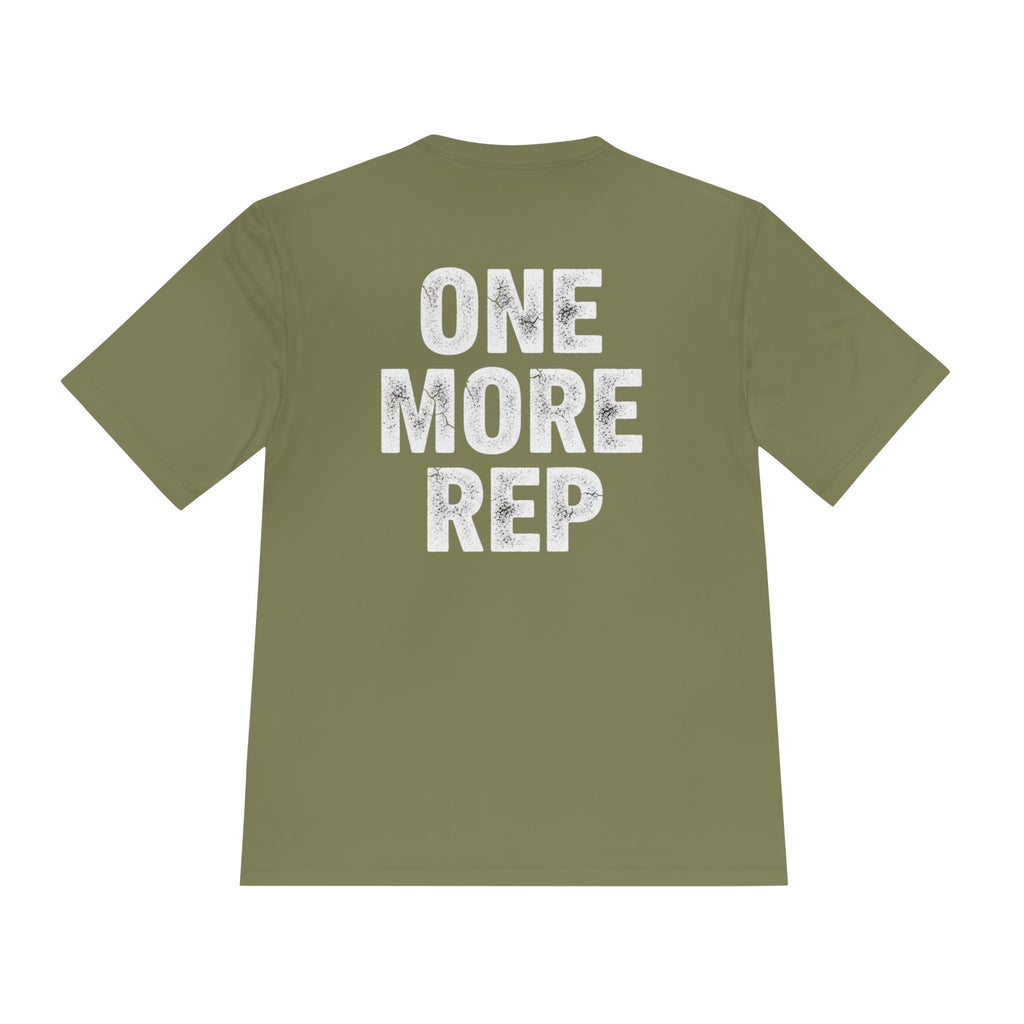 One More Rep Moisture-Wicking Tee — Gym Workout Fitness Shirt - RESTERATION
