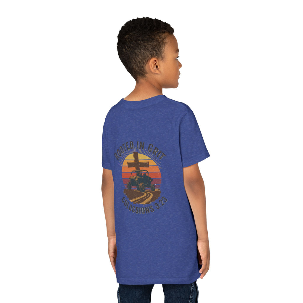 Rooted in Grit — Christian Youth T-Shirt (Colossians 3:23) - RESTERATION