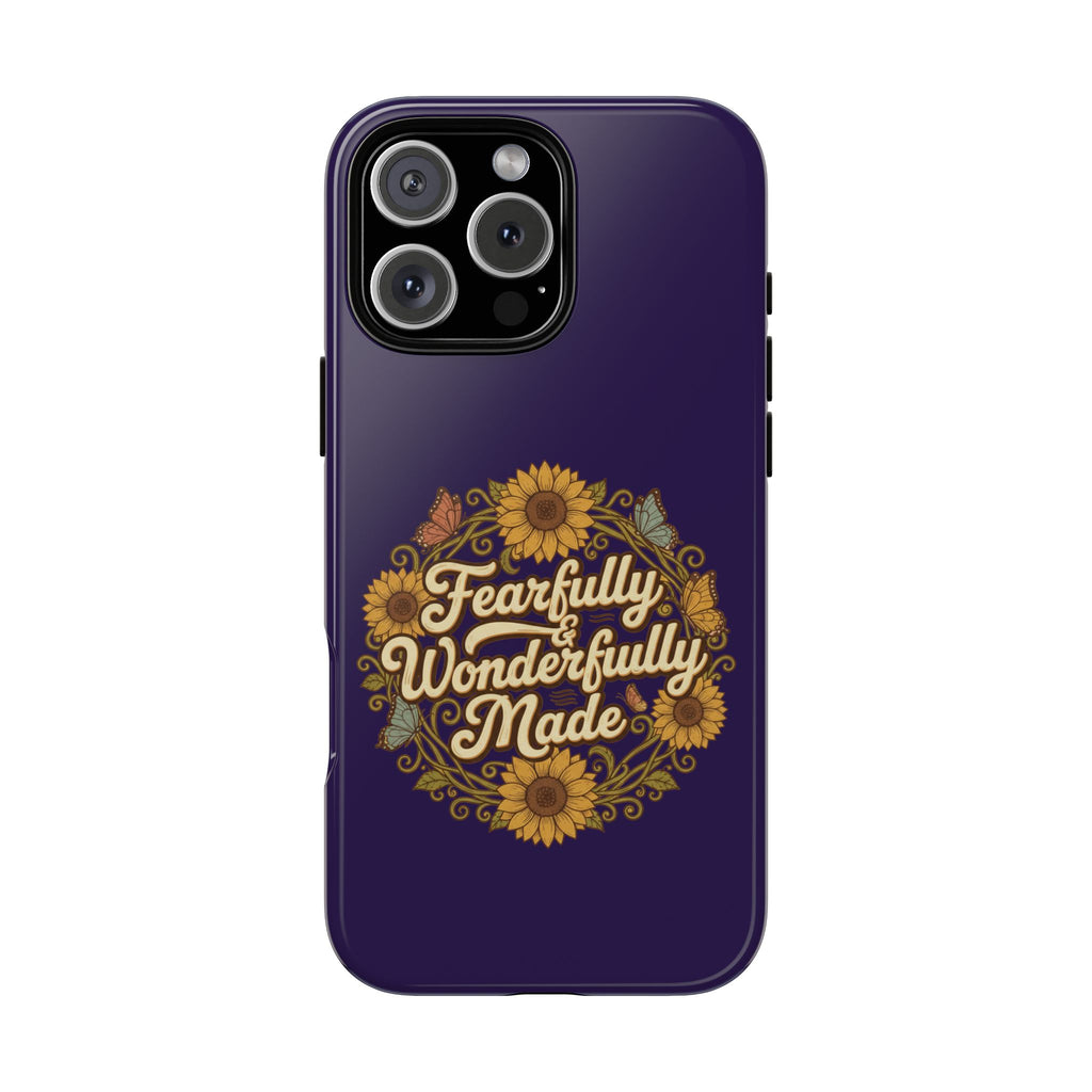 RESTERATION Phone Case — 'Fearfully & Wonderfully Made' Sunflower Floral Cover #5