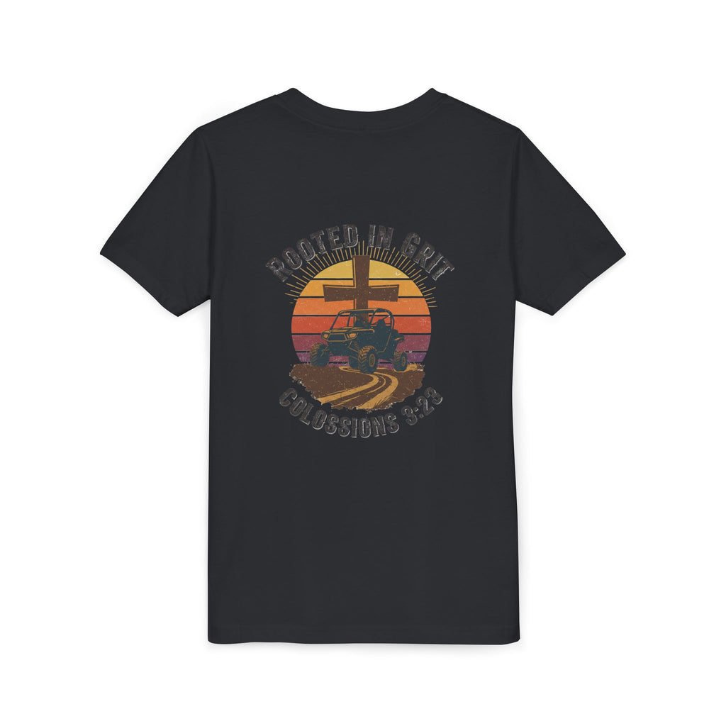 Rooted in Grit — Christian Youth T-Shirt (Colossians 3:23) - RESTERATION
