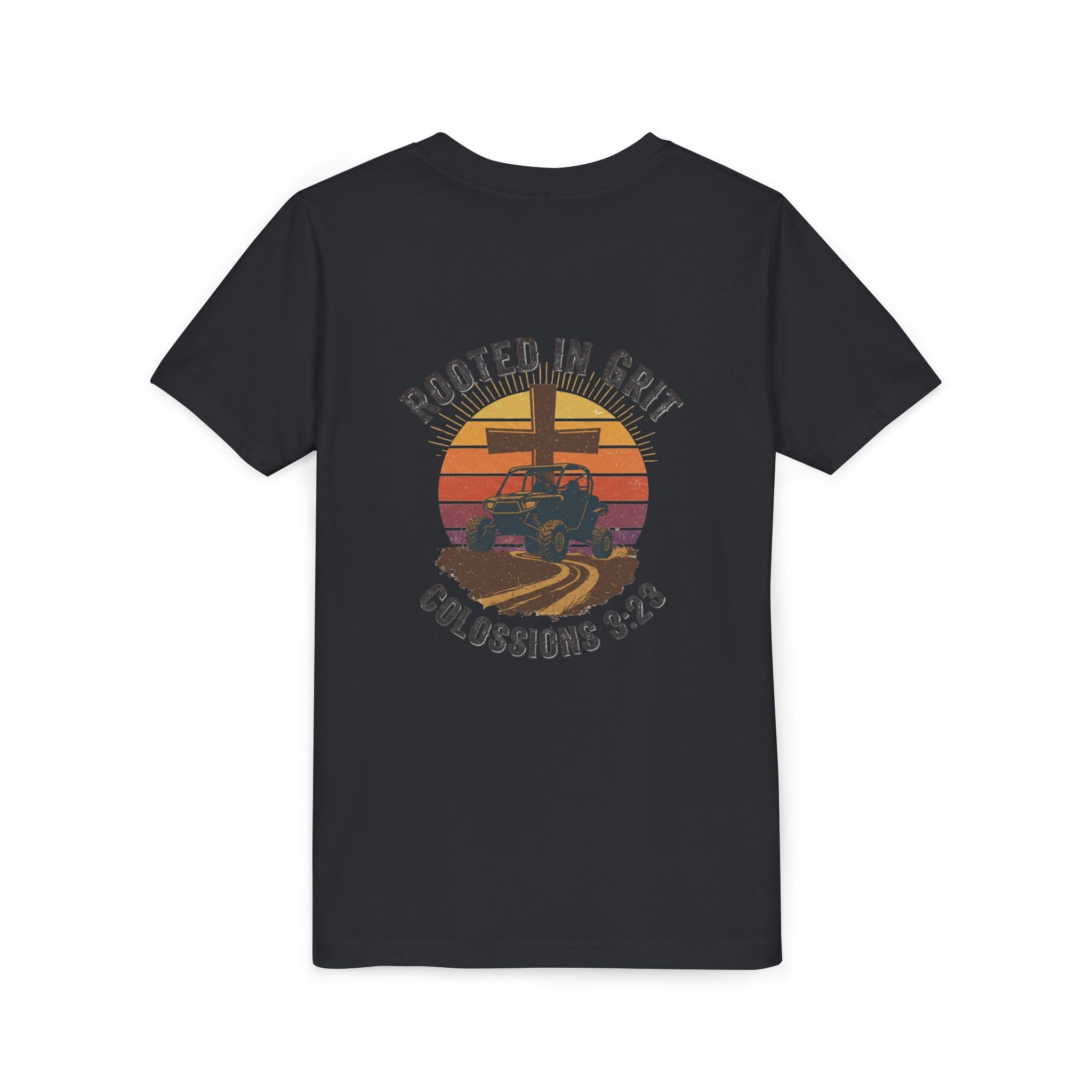 Rooted in Grit — Christian Youth T-Shirt (Colossians 3:23) - RESTERATION