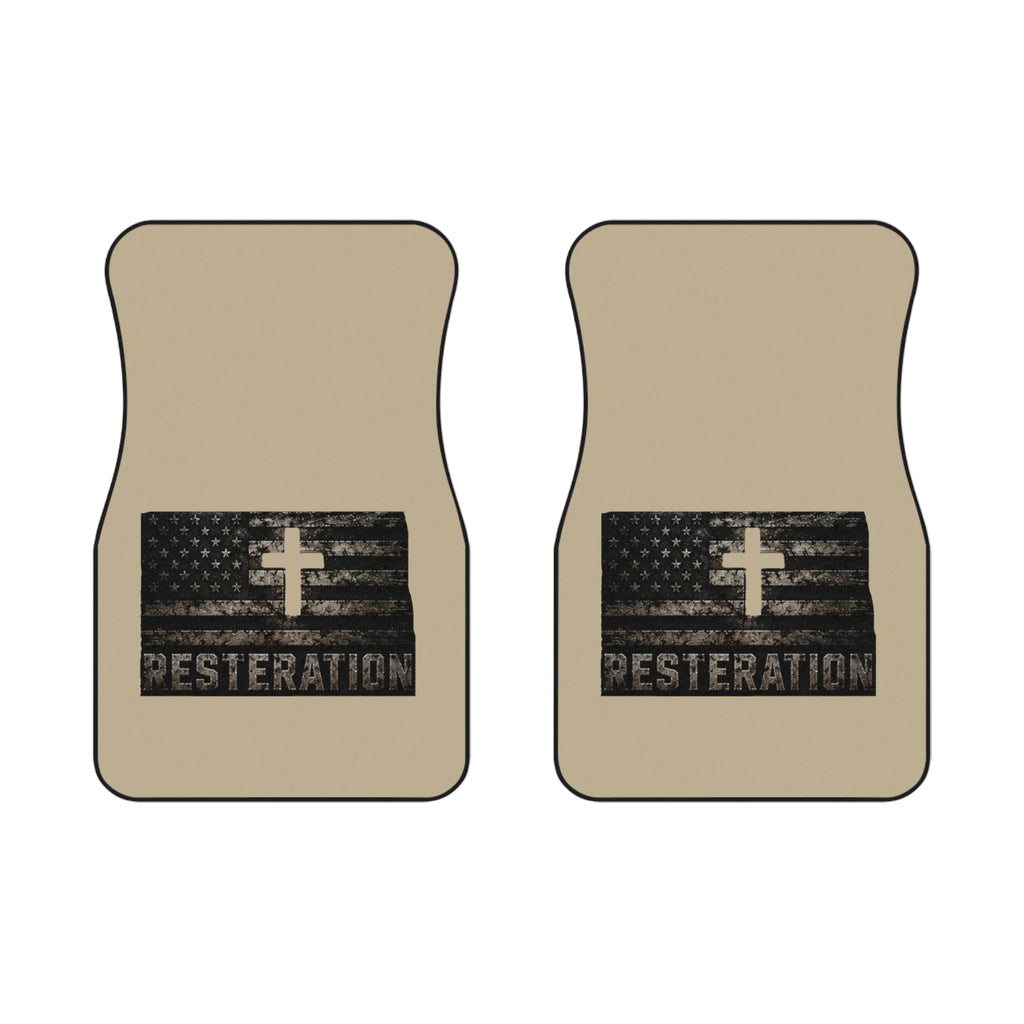 RESTERATION Flag Car Floor Mats — Front Pair 3 - RESTERATION