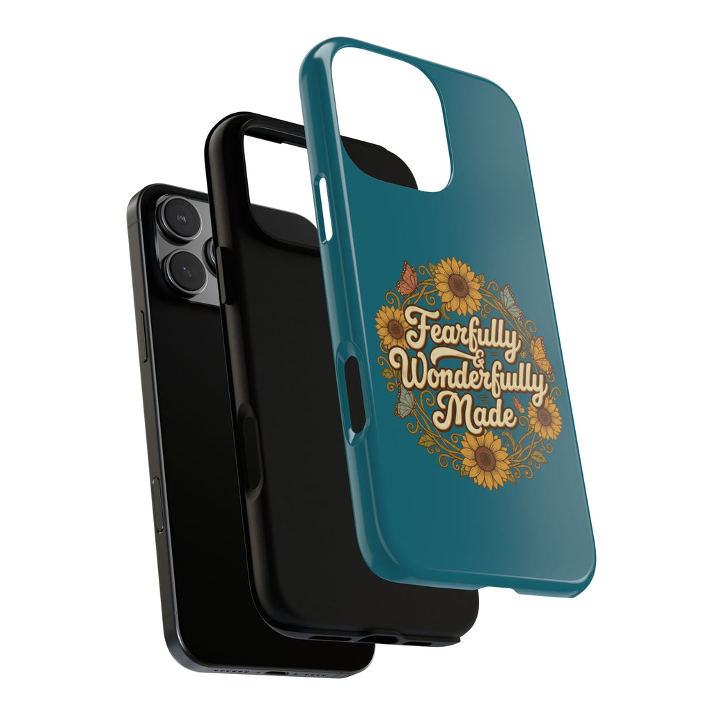 RESTERATION Phone Case — 'Fearfully & Wonderfully Made' Sunflower Floral Cover #3