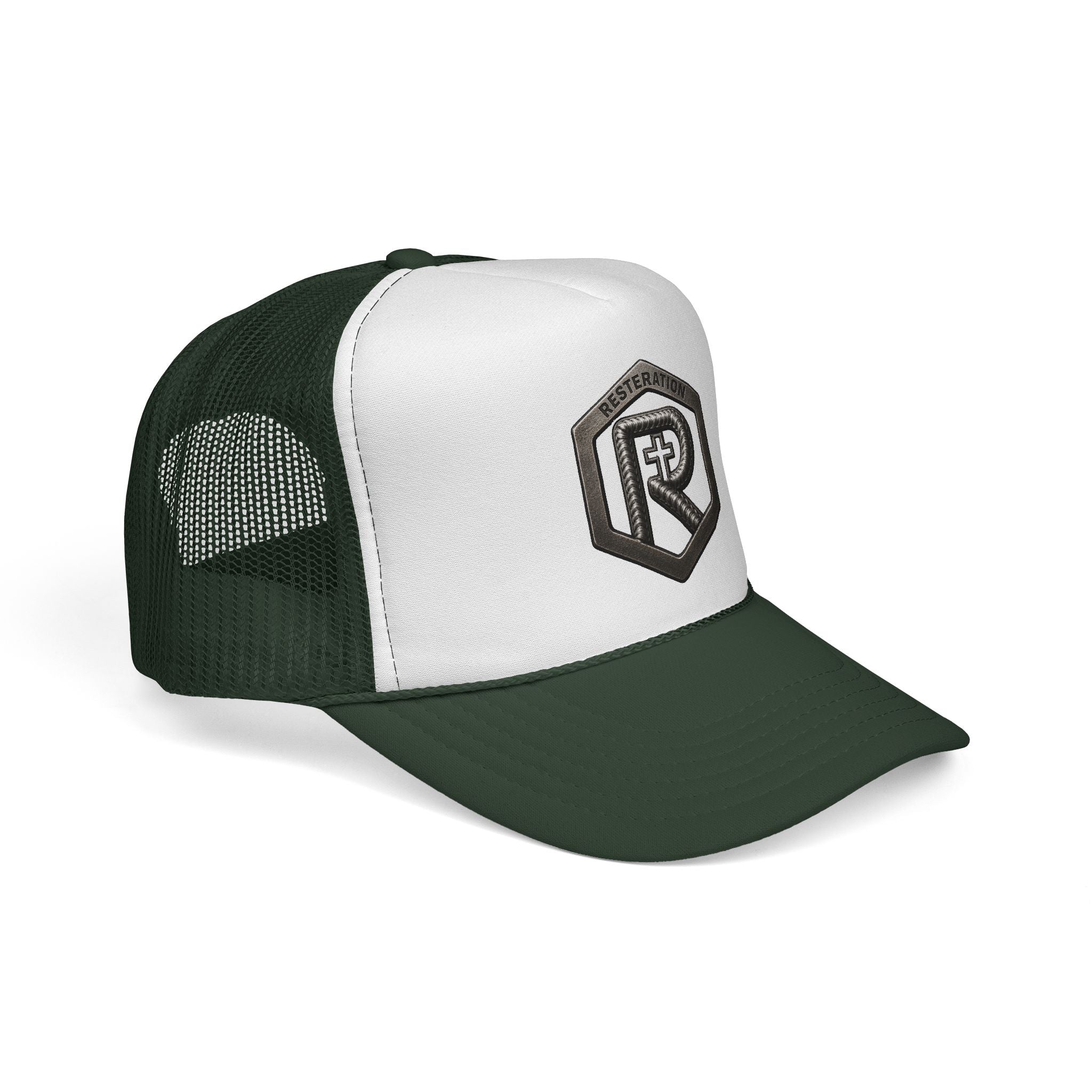 RESTERATION Trucker Cap — Embroidered Shield Logo