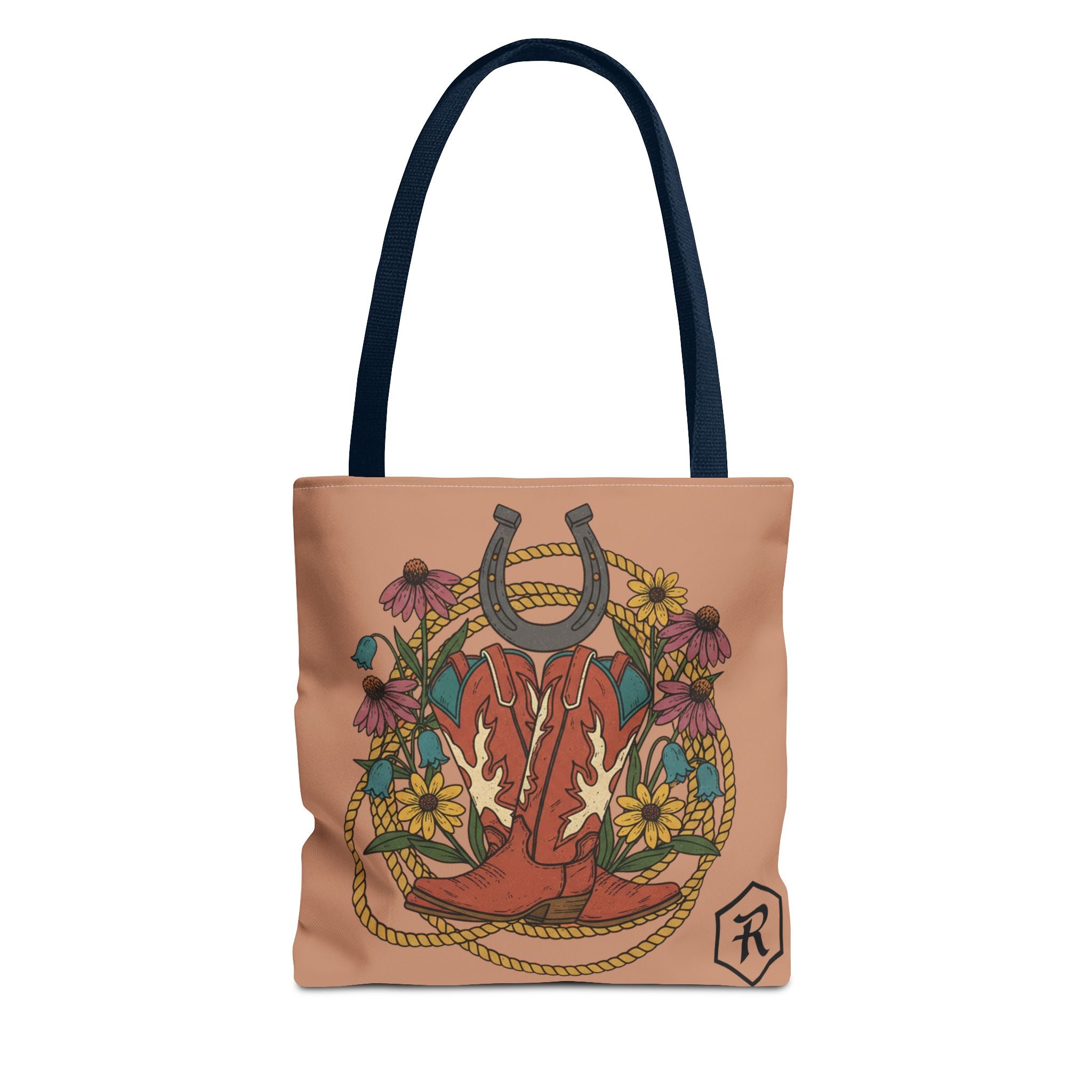 RESTERATION 'Chosen' Faith Tote Bag — Western Floral & Horseshoe | 3 Sizes
