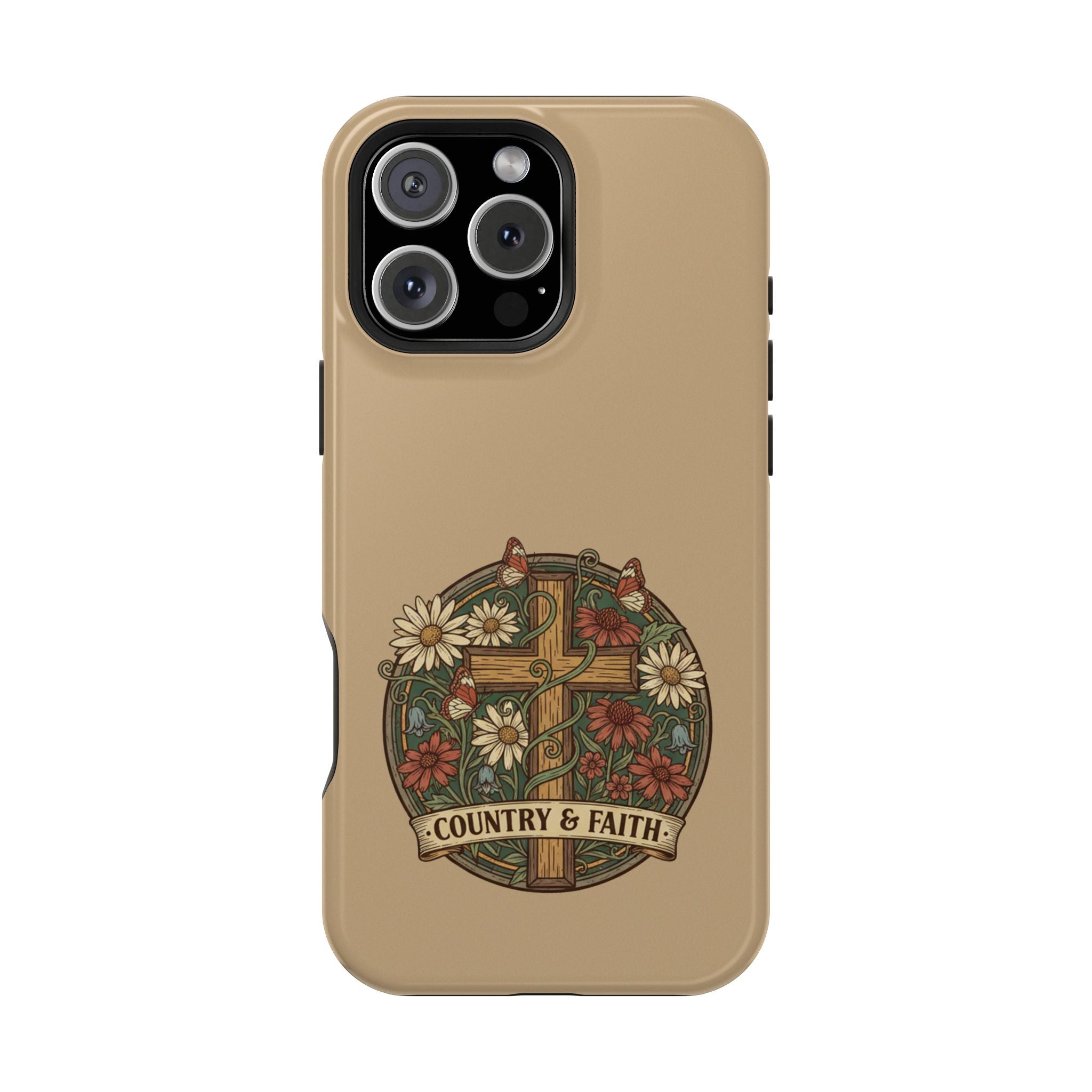 RESTERATION Phone Case — Country & Faith Cross Magnetic Impact-Resistant Cover #7