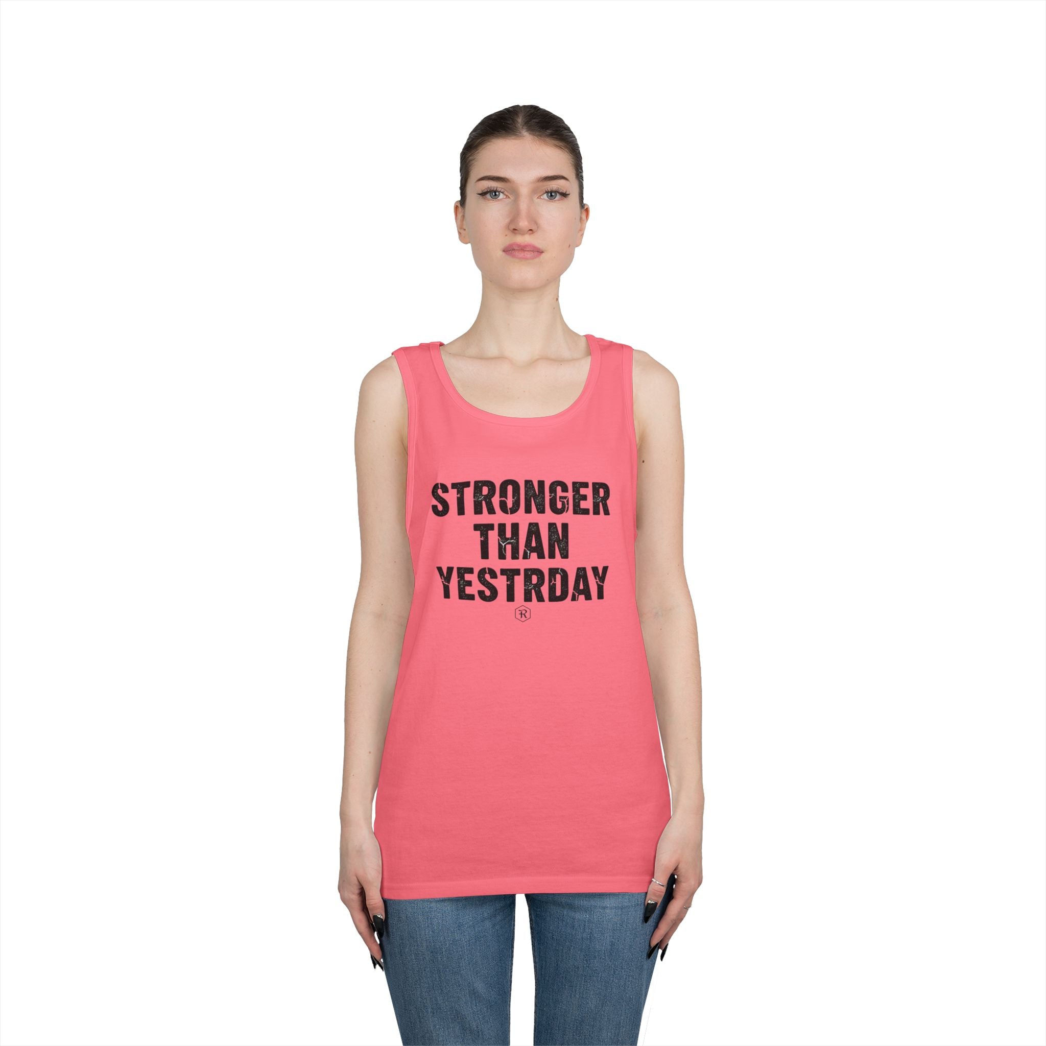 Stronger Than Yesterday — Motivational Tank Top - RESTERATION