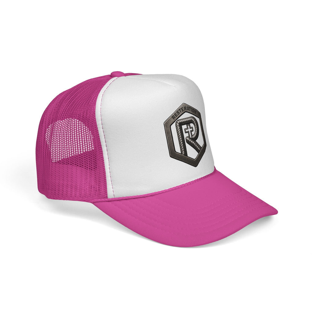 RESTERATION Trucker Cap — Embroidered Shield Logo - RESTERATION