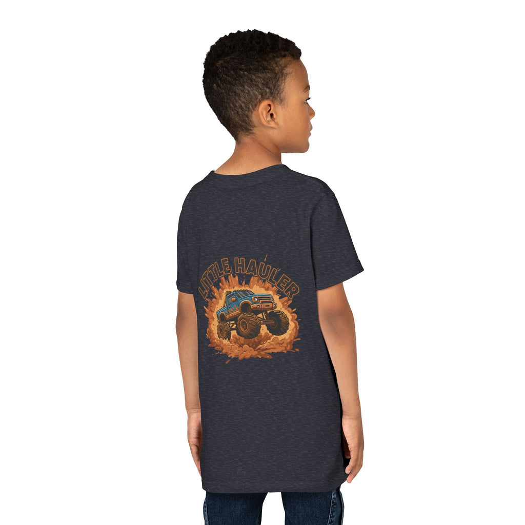 Little Hauler — Monster Truck Youth T-Shirt - RESTERATION