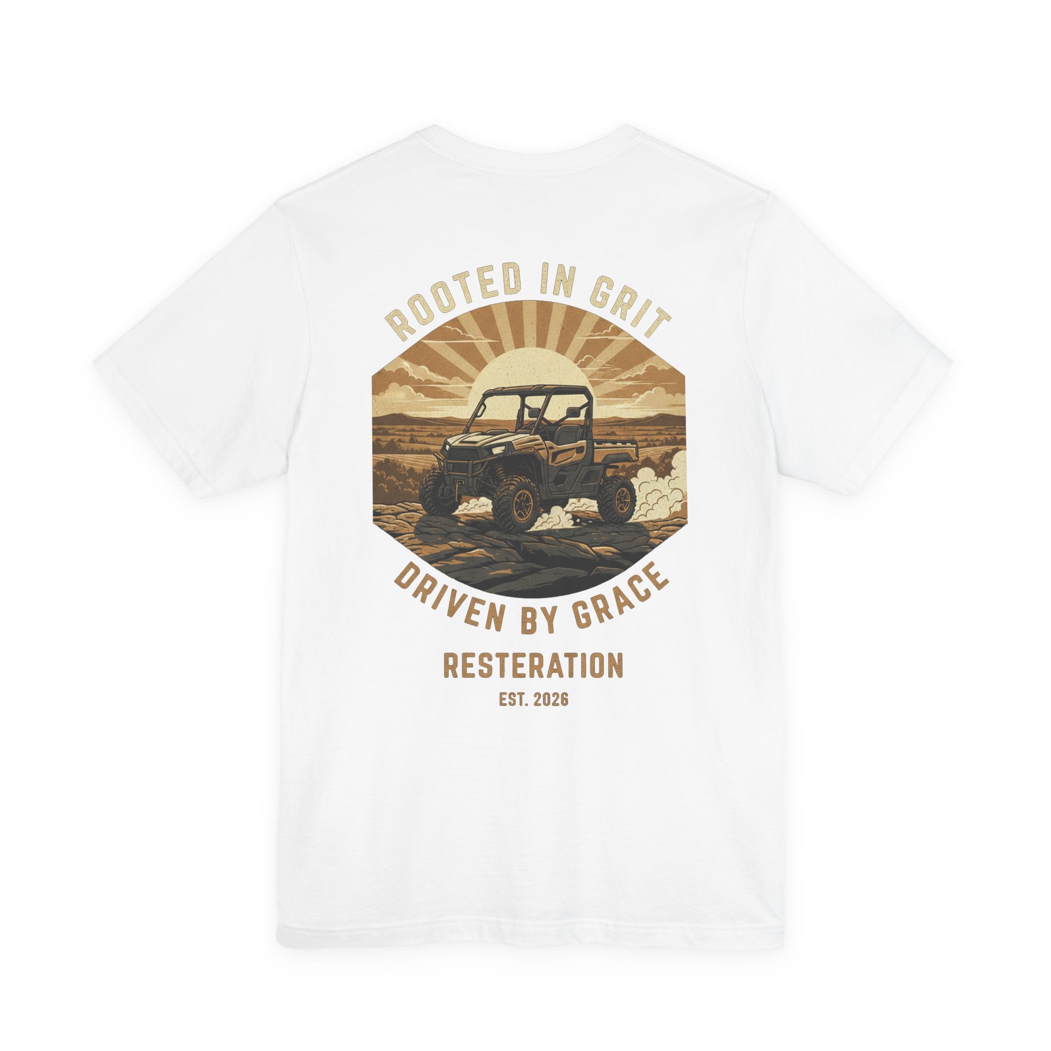 Restoration UTV T‑Shirt — "Rooted in Grit, Driven by Grace" Off‑Road Tee