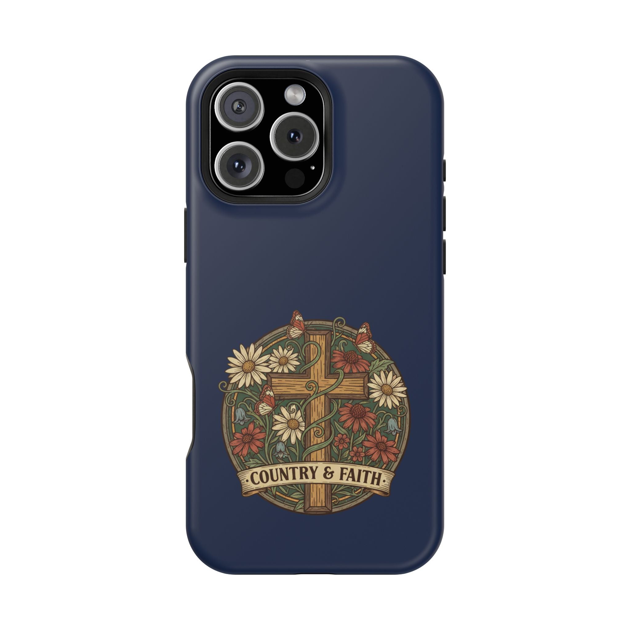 RESTERATION Phone Case — Country & Faith Cross Magnetic Impact-Resistant Cover #6