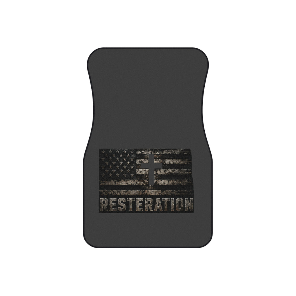 RESTERATION Flag Car Floor Mats — Front Pair 2 - RESTERATION