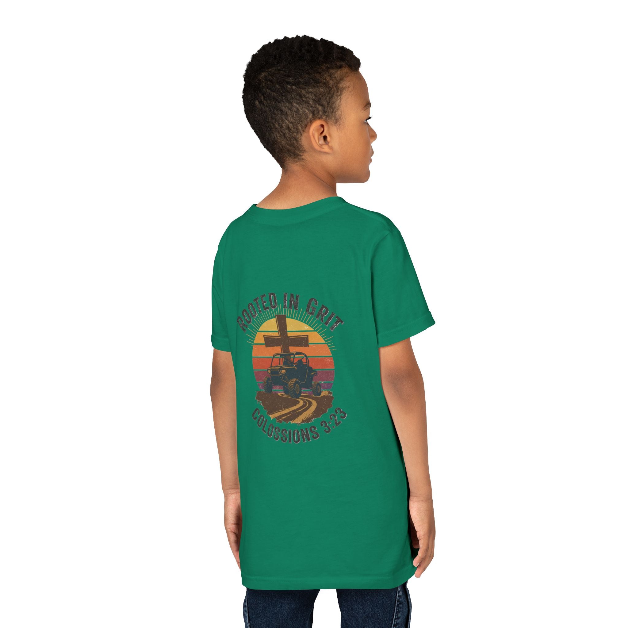 Rooted in Grit — Christian Youth T-Shirt (Colossians 3:23) - RESTERATION