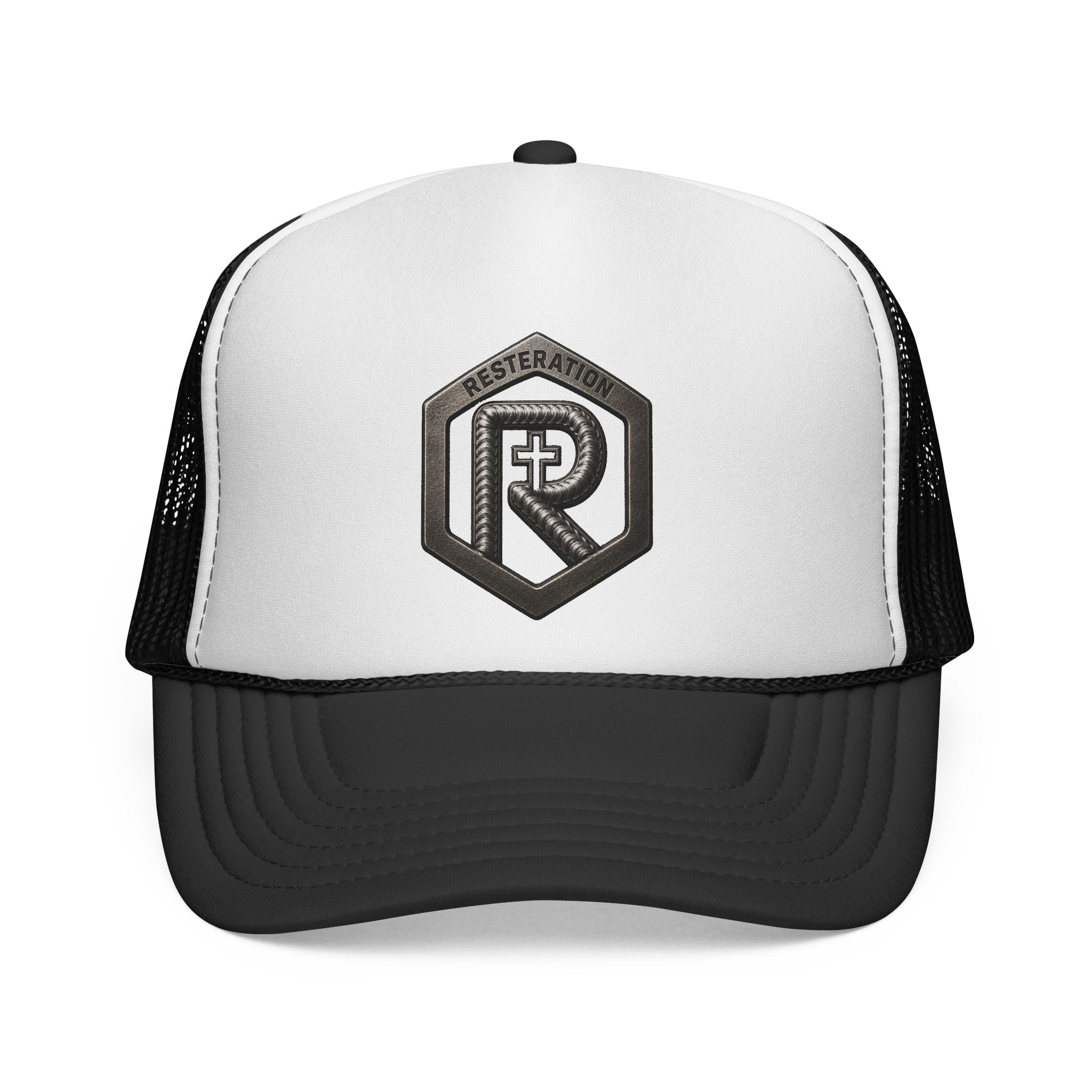 RESTERATION Trucker Cap — Embroidered Shield Logo
